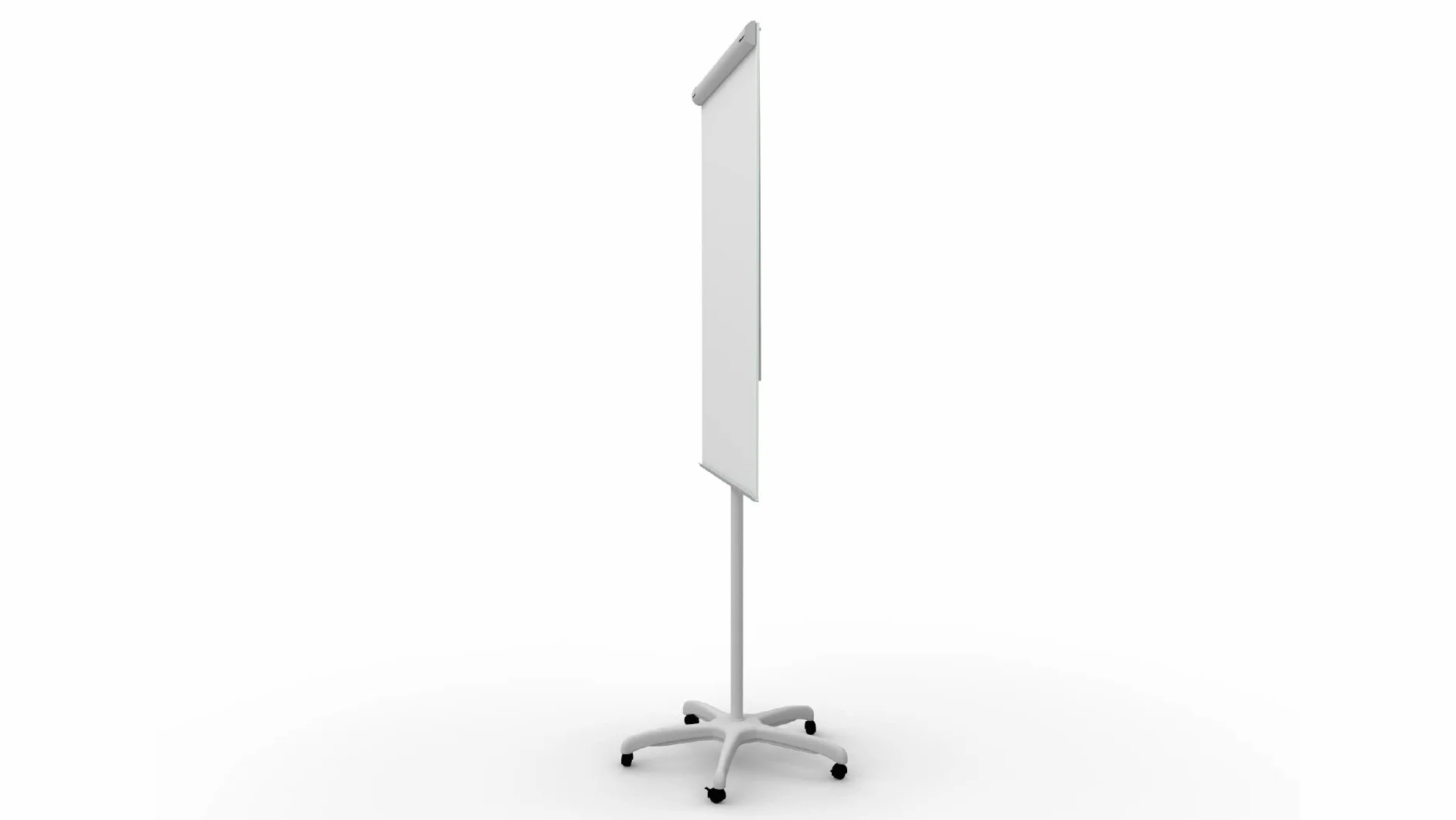 ALLboards Lavagna Portablocco 100x70cm Bianca, Magnetica, Cancellabile a Secco, con Ruote Mobile