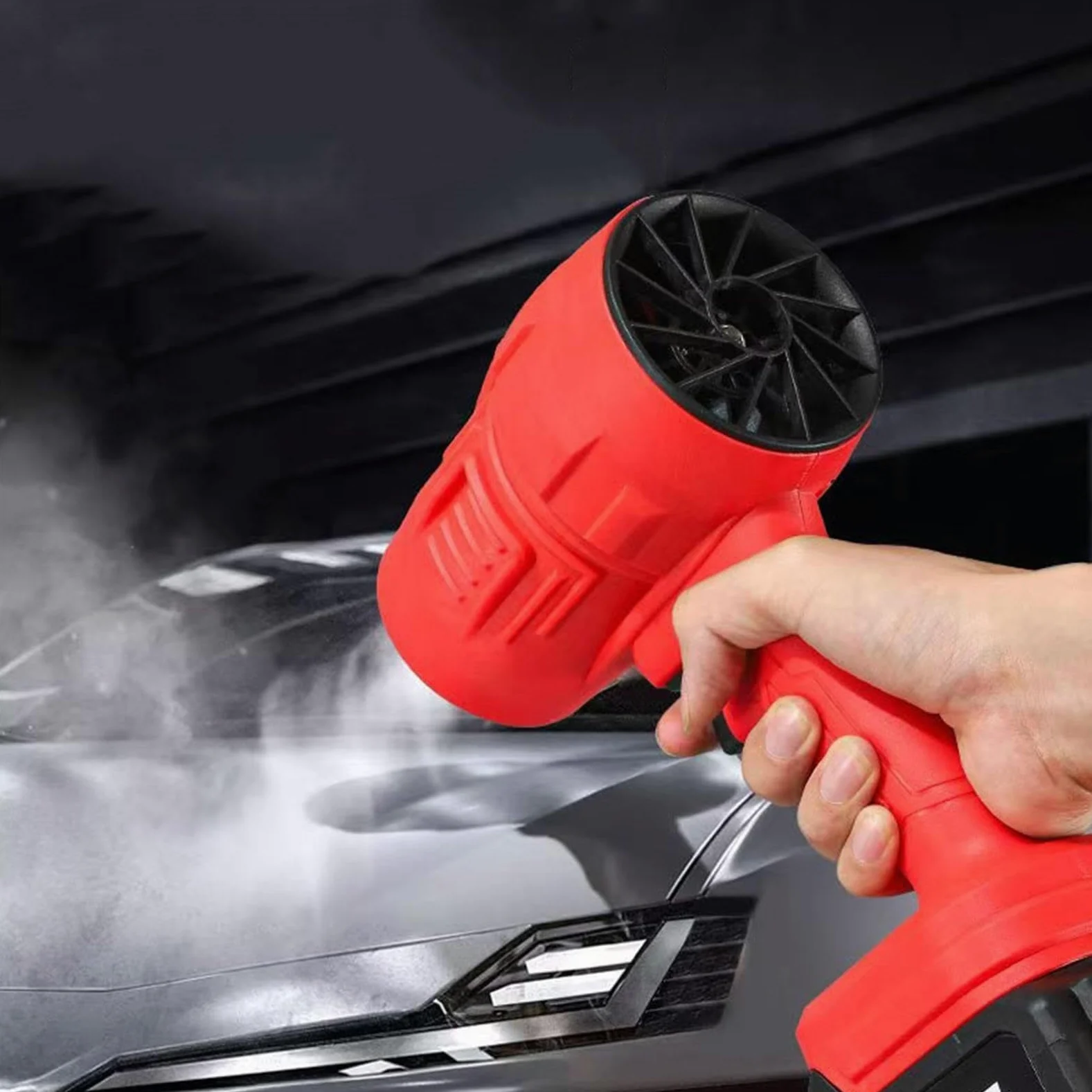 Soffiatore a turbina senza fili, portatile | Soffiatore ad aria compressa con spruzzatore a secco da 322 km/h, per interni auto e elettrodomestici