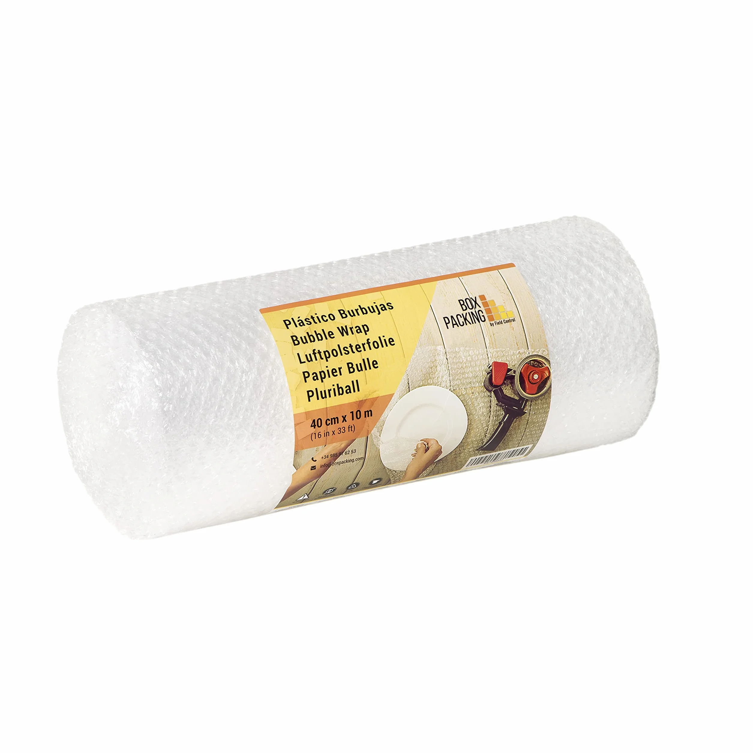 BOXPACKING | Pluriball Imballaggio | Plastica per imballagio | 40 cm x 10 m | Bubble Wrap | Imballagio per Spedizioni | Rotolo Pluriball | Protezione per oggetti fragili, traslochi e e-commerce