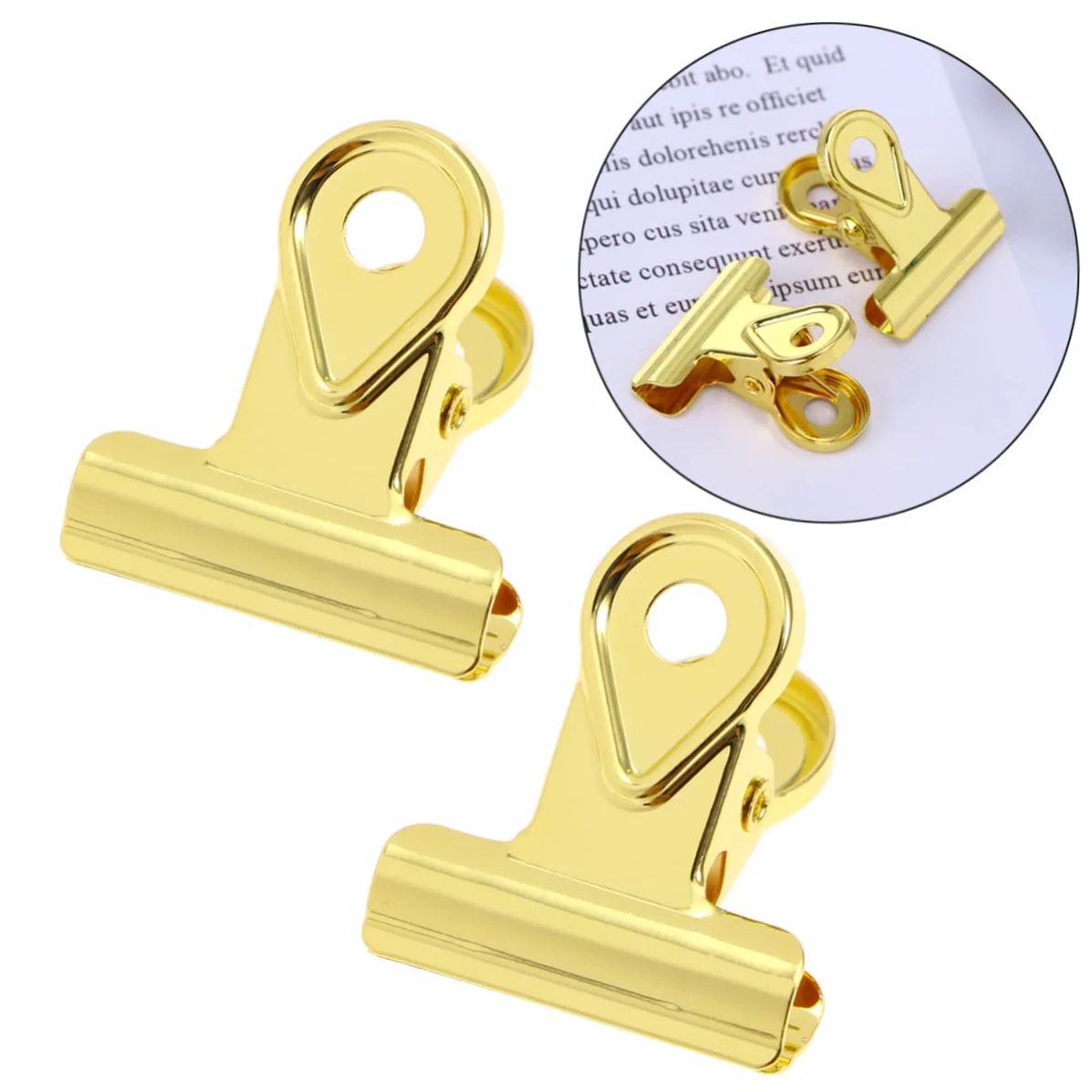 Lurrose 45pezzi Clip Hinge Fermacarte Rame Per e Casa Per Documenti e Colori Rosa e Opaco
