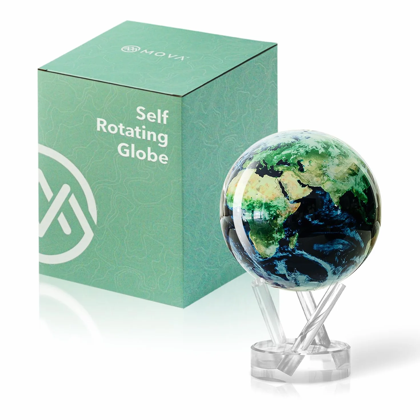 MOVA Globes Venere Classico (4,5") | Mappamondo Auto-Rotante a Energia Luminosa |Silenzioso, Senza Batterie né Fili |Decorazione da Scrivania o Idea Regalo Globo Spazio