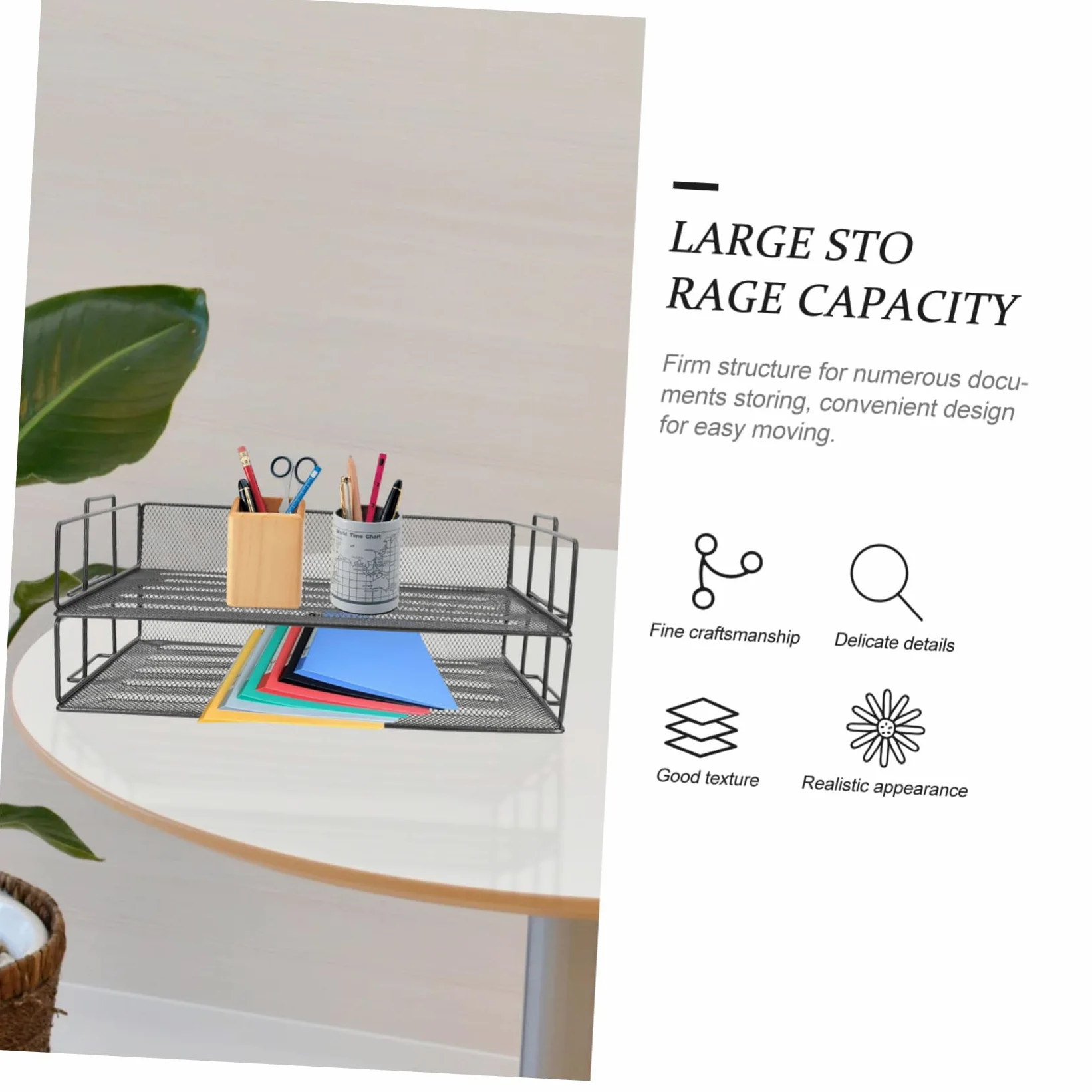 STOBOK Organizer Per Documenti Metallo Da Scrivania Strati Portafile Impilabile Per Ufficio Struttura Robusta Per Archiviazione Documenti e Materiale Da Studio Design Pratico Per Desktop