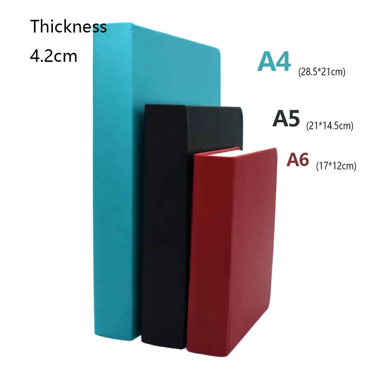 Quaderno for schizzi da 660 pagine Carta extra spessa for diario da disegno Note for riunioni A6/A5/A4 Quaderno for artisti Diario di pittura fatto a mano(Red,A4 28.5x21x4.2cm)