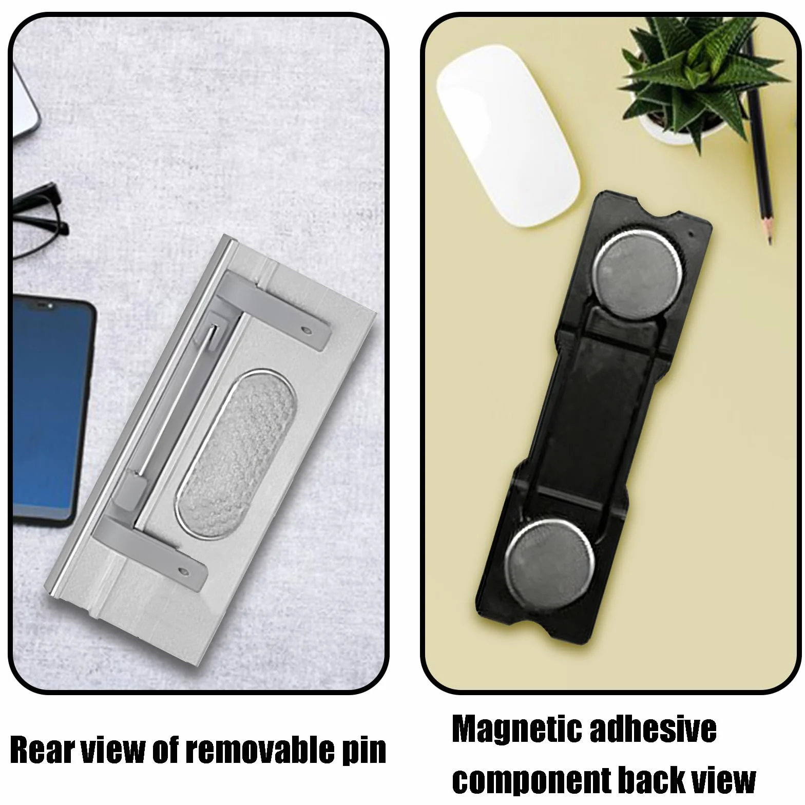 Badge Personalizzato Targhette Magnetiche per Abiti con Spilla Alluminio Doppio Magnete Potente 6 Pezzi Argento