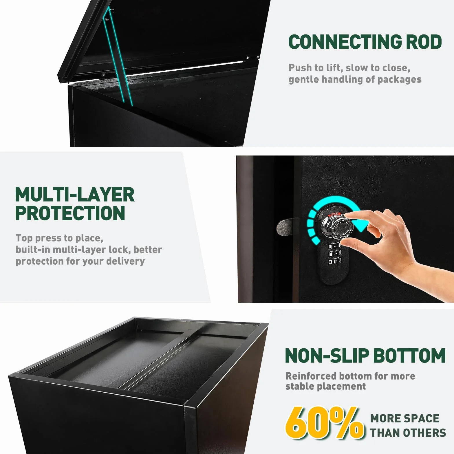 Express Package Delivery Box impermeabile esterno 120 cm con chiavi per pacchetti