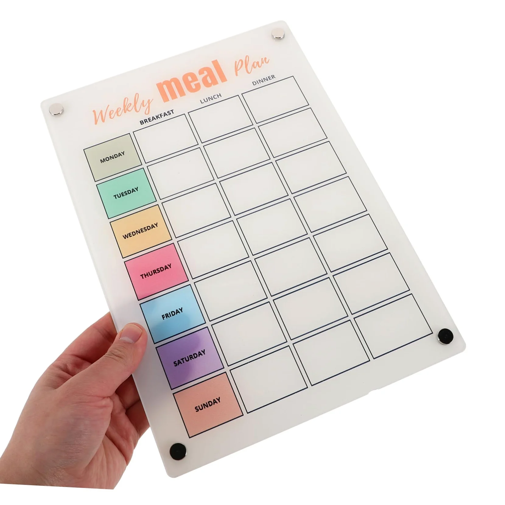 iplusmile Calendario Magnetico Cancellabile A Secco Per Frigorifero, Pianificatore Settimanale Giornaliero, Lavagna Magnetica Per Frigorifero, Parete, Porta, Spesa, Menu, Programma