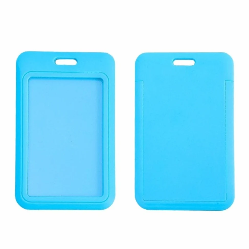 Porta badge scorrevole in plastica, 100 pezzi, porta badge, porta badge per pass bus, porta carte di credito (nero)