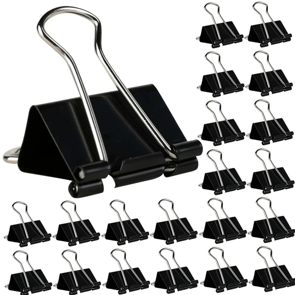 Binder Clips 51mm Ferro Nero 36 Pezzi, Ferma Documenti | Festa Scuola Decor, Cartoleria Scuola, Penne per Scuola, Raccoglitori Documenti