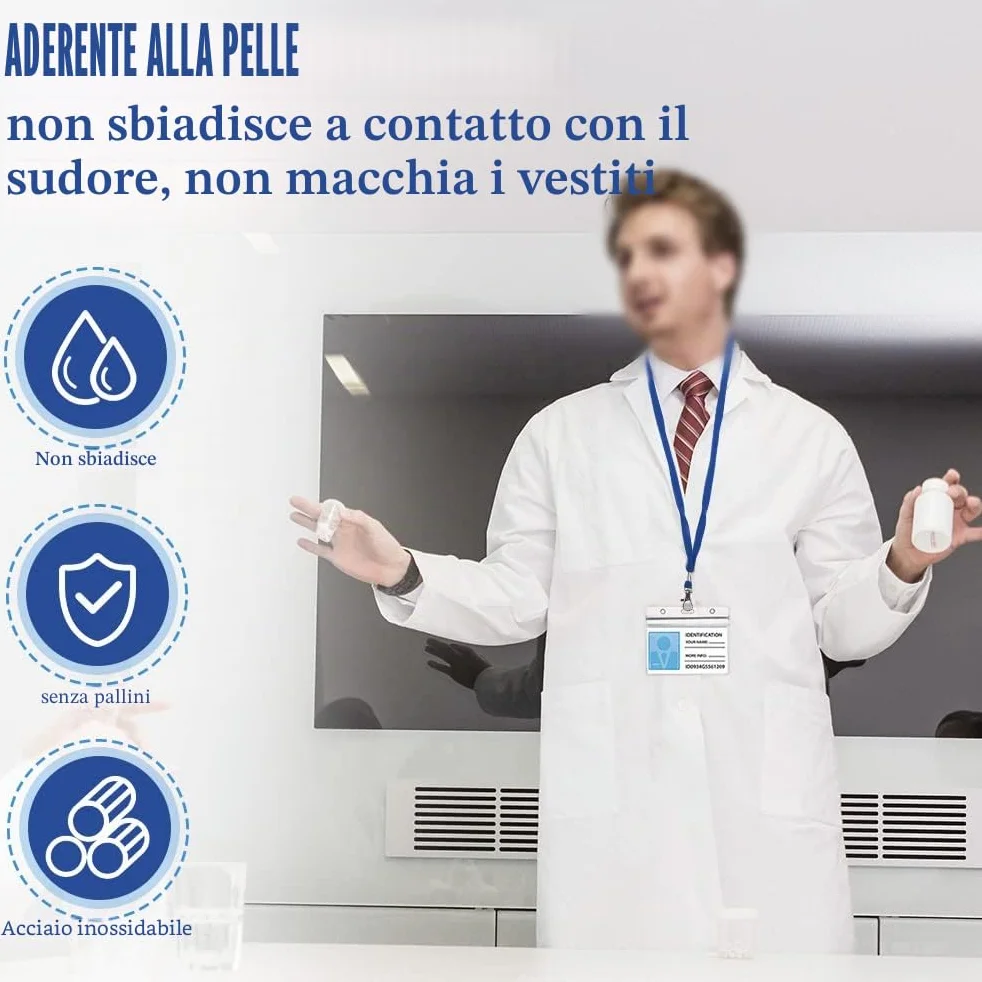 Cordino da Collo per Badge Blu 100 pezzi Laccio con Clip Lunghezza Personalizzata