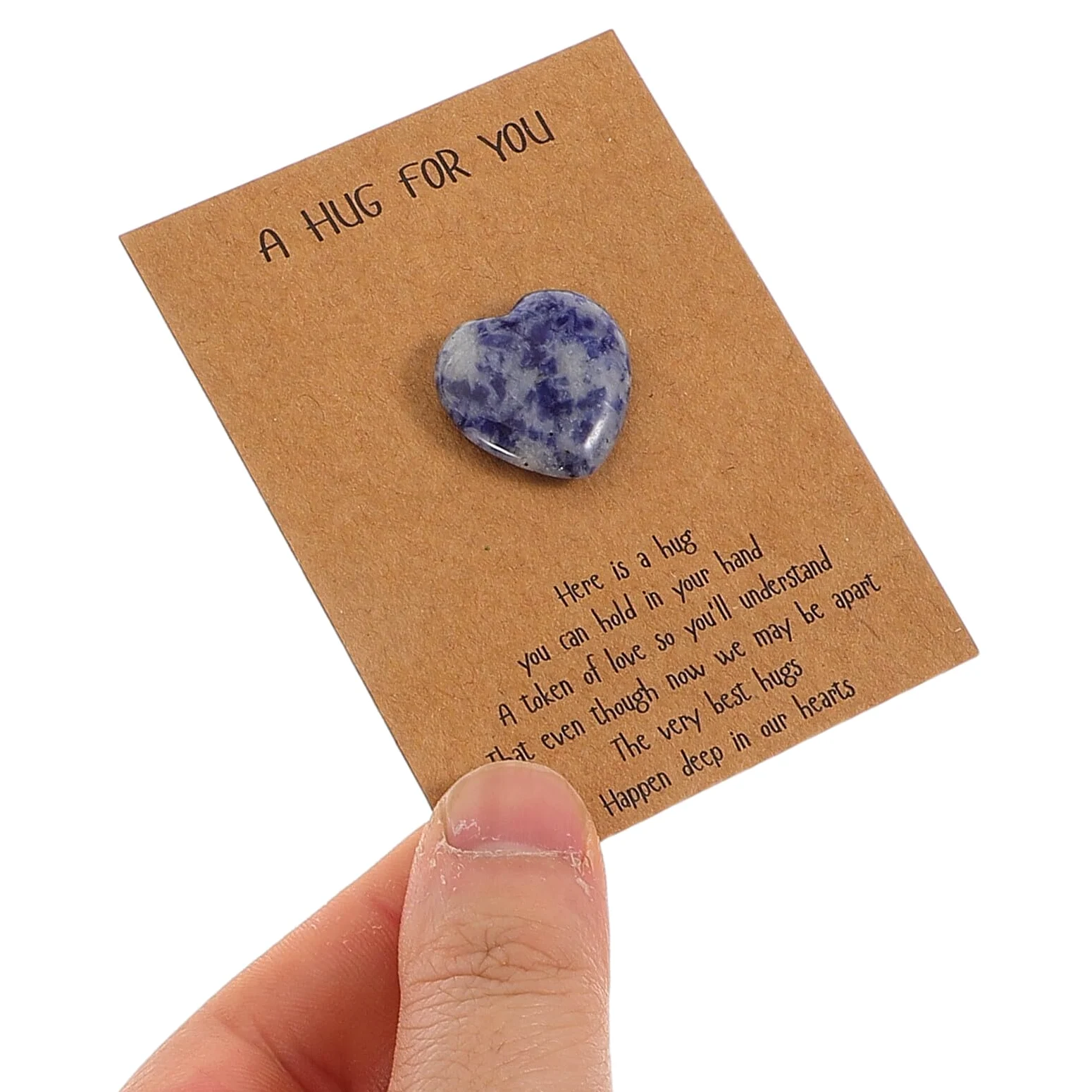 Set da 40 Biglietti D’Auguri per la Festa degli Innamorati con Pietre Naturali a Forma di Cuore 2 CM Biglietti Regalo per Compleanno e Bomboniere Romantiche Decorazione per