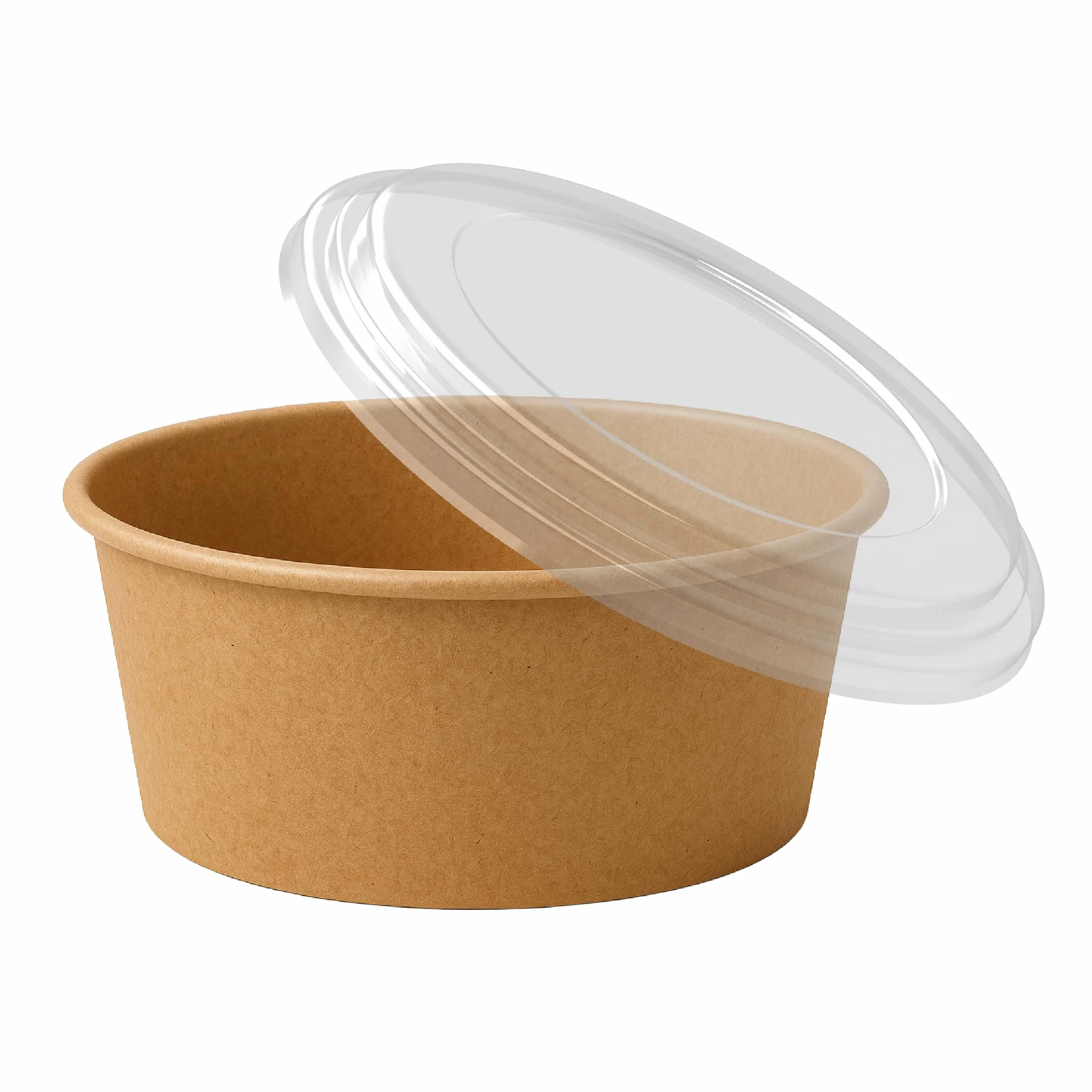 Insalatiera usa e getta marrone 1300 ml con coperchio
