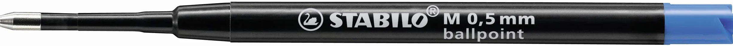 STABILO Refill Cartuccia Penna a Sfera Tratto M 0,5mm Pack da 2 Blu