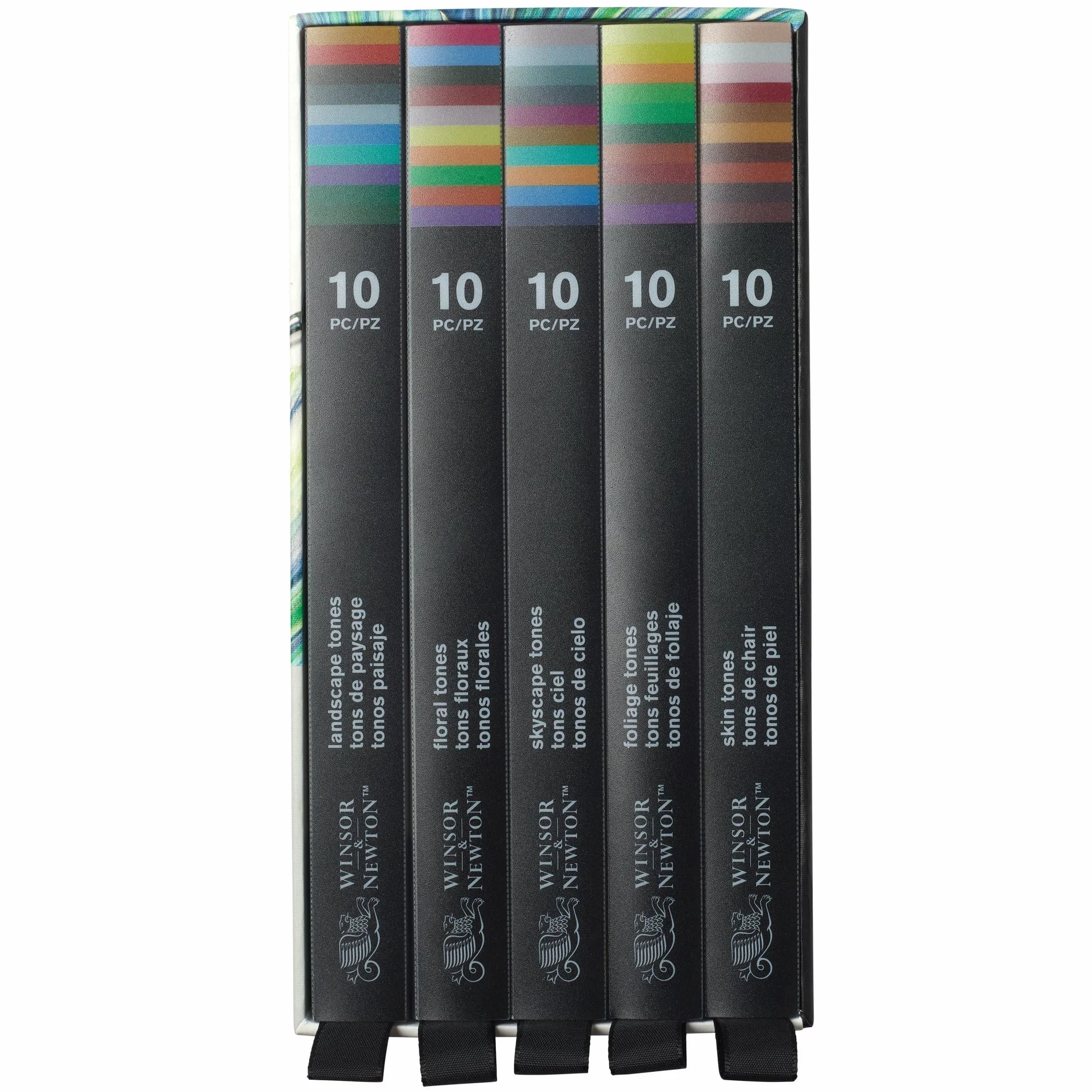 Winsor & Newton Studio Collection - Set di 50 matite acquerellabili in astuccio, 50 colori vivaci in astuccio metallico, infrangibili, matite colorate per adulti e artisti