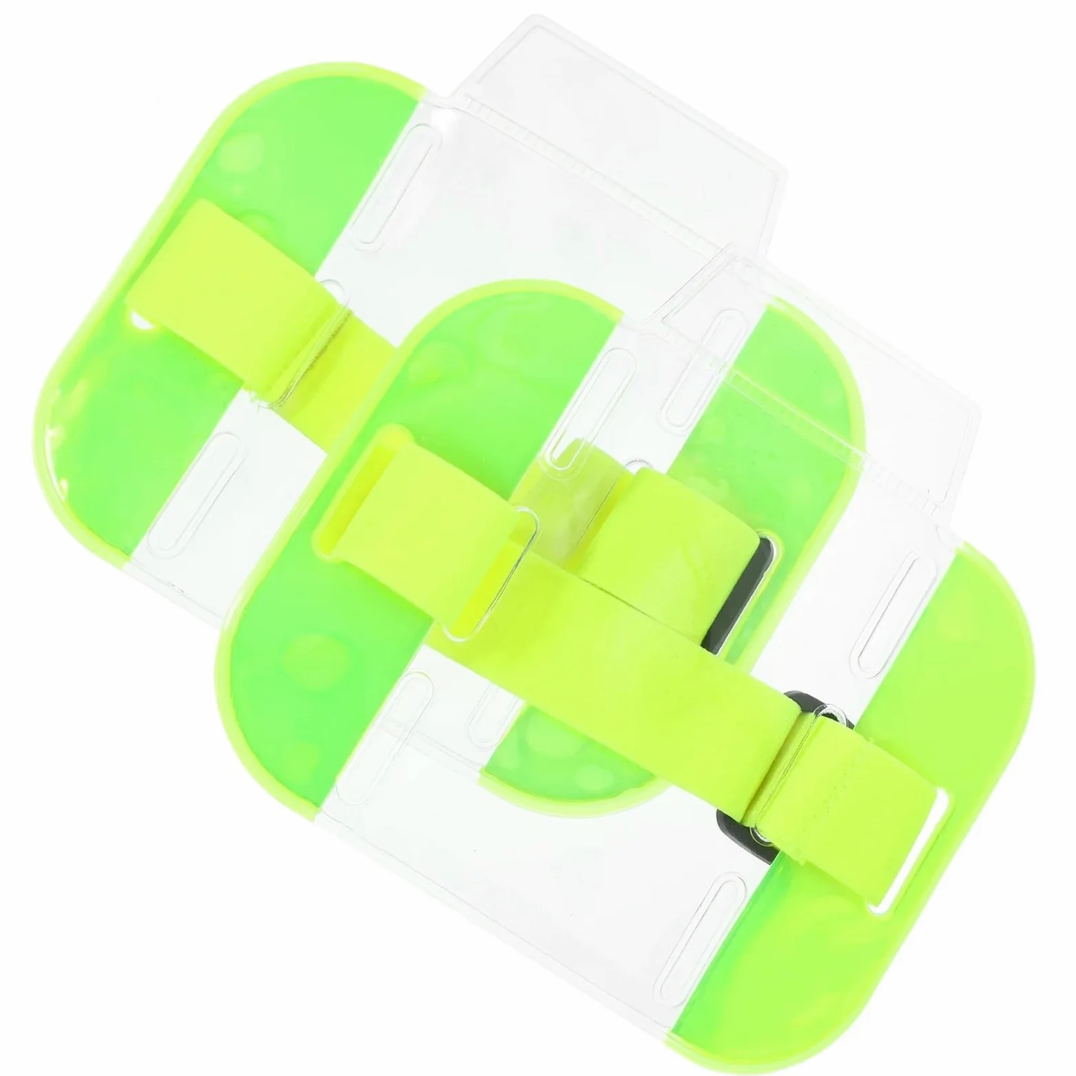 Porta badge da braccio, 20 pezzi, porta badge per studenti, carte di credito (verde chiaro)