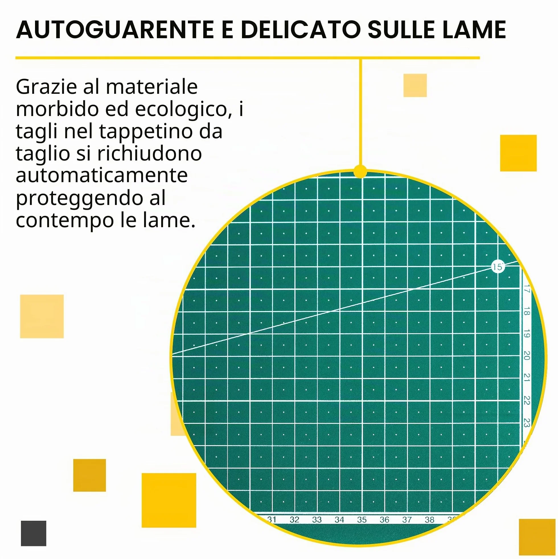 PRETEX SC-114 Tappetino da taglio PVC 45x30 cm A3 chiusura automatica Verde