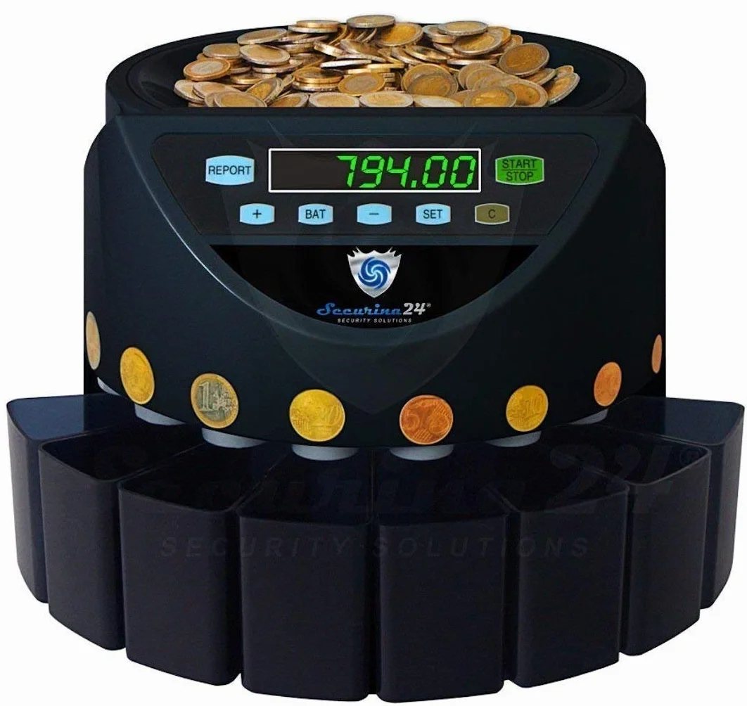 Contamonete Euro Securina24 (Nero - Blacklabel - BBB-LED)