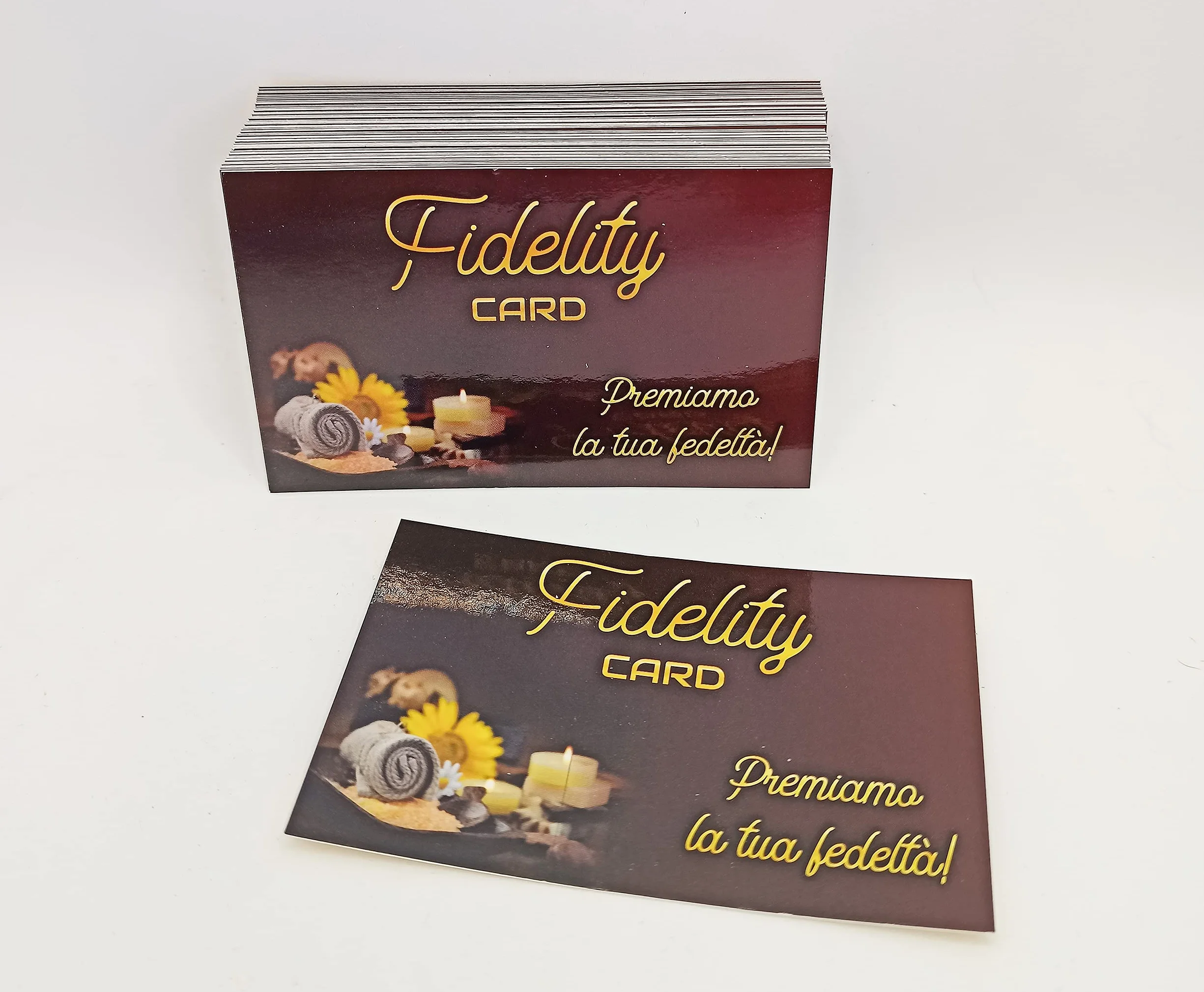 GHIBLI 50 Tessere Fedeltà 500 Bollini a Colori Fidelity Card Estetista Spa Benessere