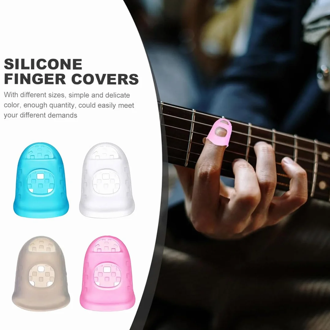 Protezioni per Dita in Silicone 20 PCS 5 Misure per Chitarra Tagliare Intagliare