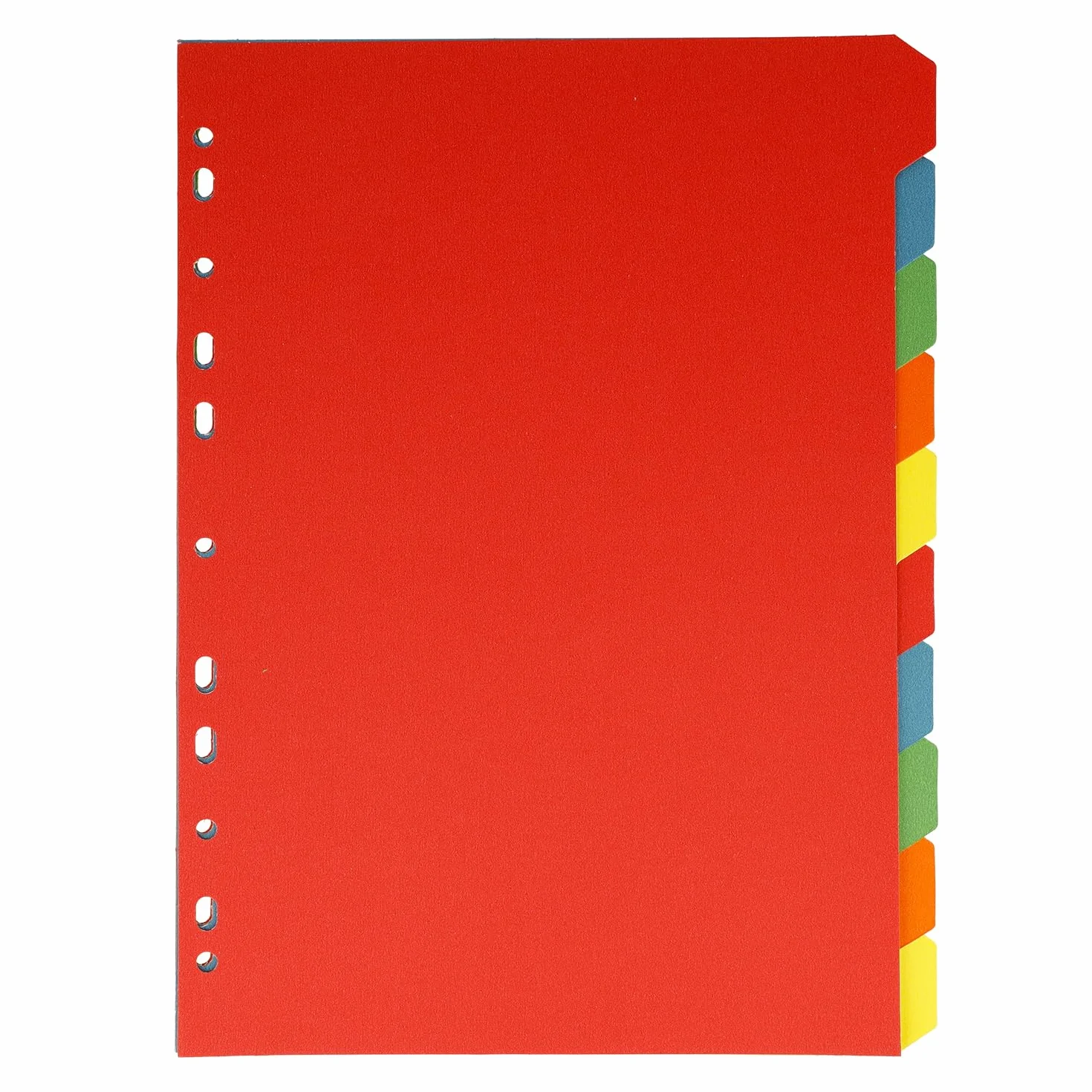 Westcott linguette per cartelle A4 divisori 10 pezzi colorate 160g/m² con perforazione Euro