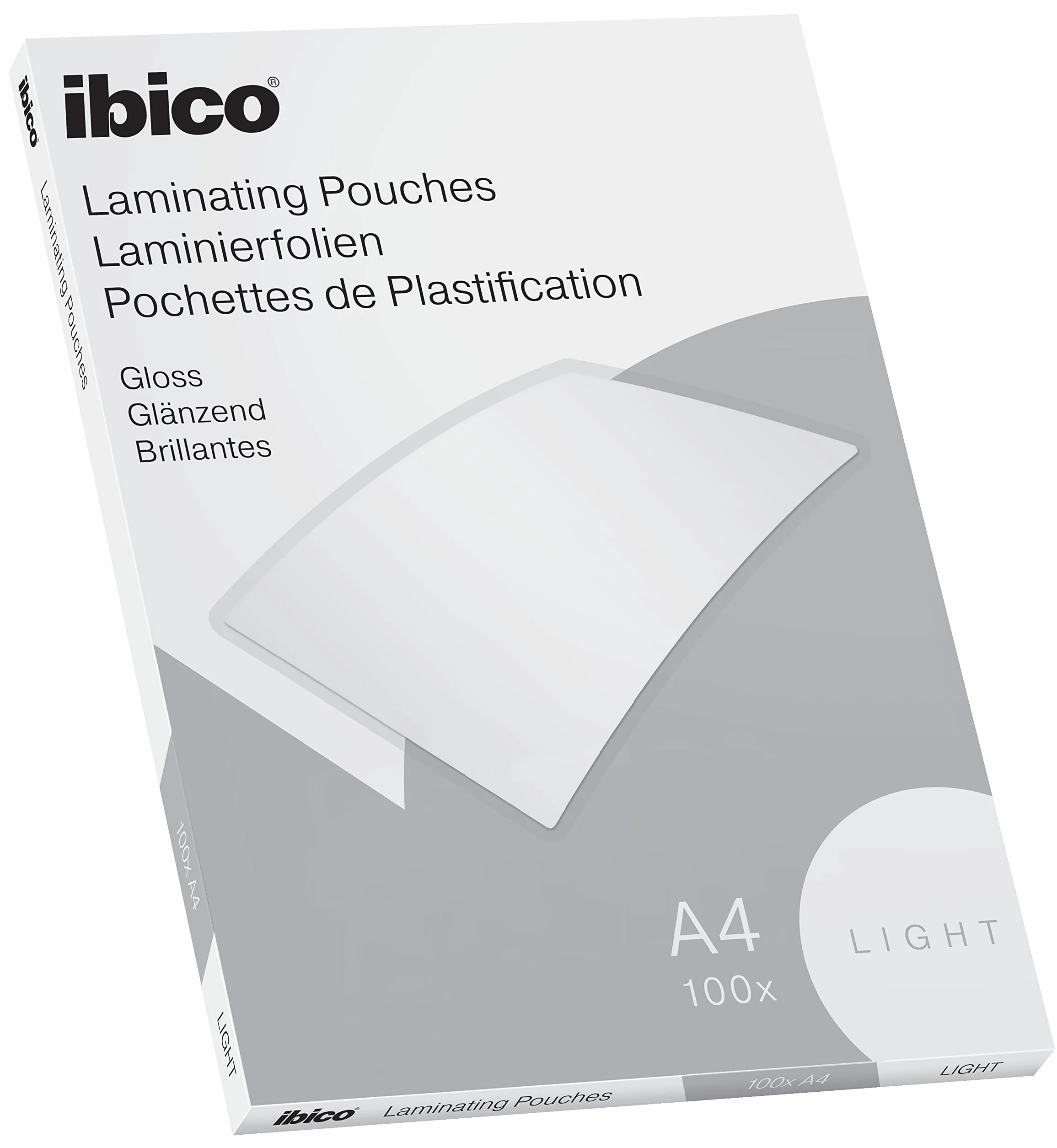 Ibico Basics Buste per Plastificazione a Caldo A4 216x303 mm Lucide Trasparenti Confezione 100