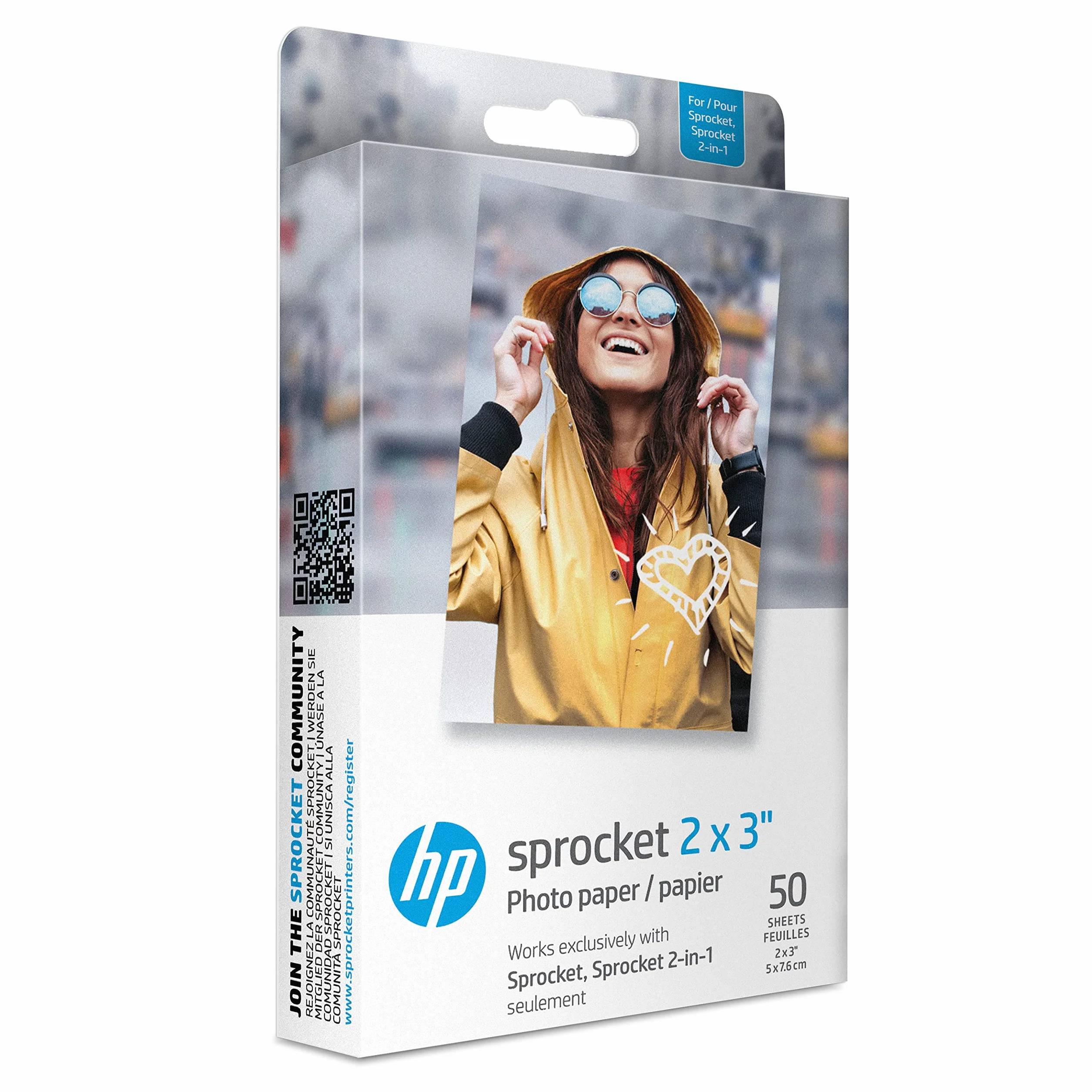 HP Sprocket Carta fotografica adesiva ZINK Premium 5x7.6 cm 50 fogli