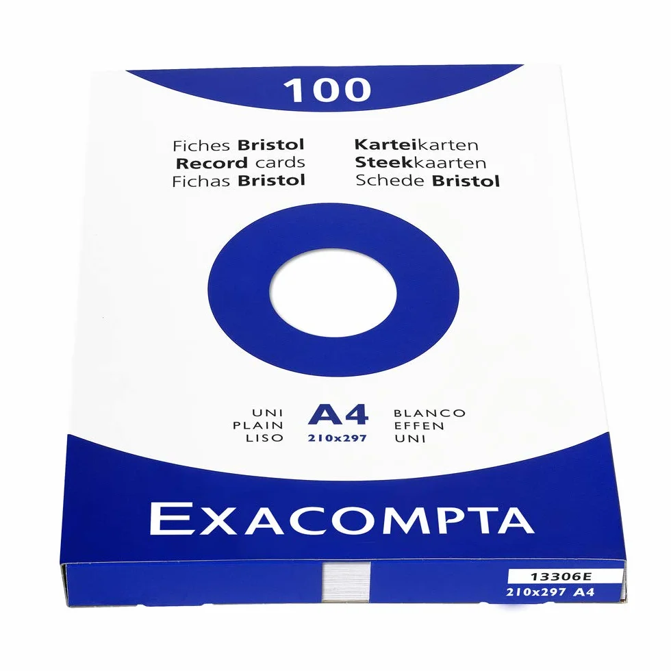 Exacompta 13306E Cartoncini Bristol 21x29 cm Bianco