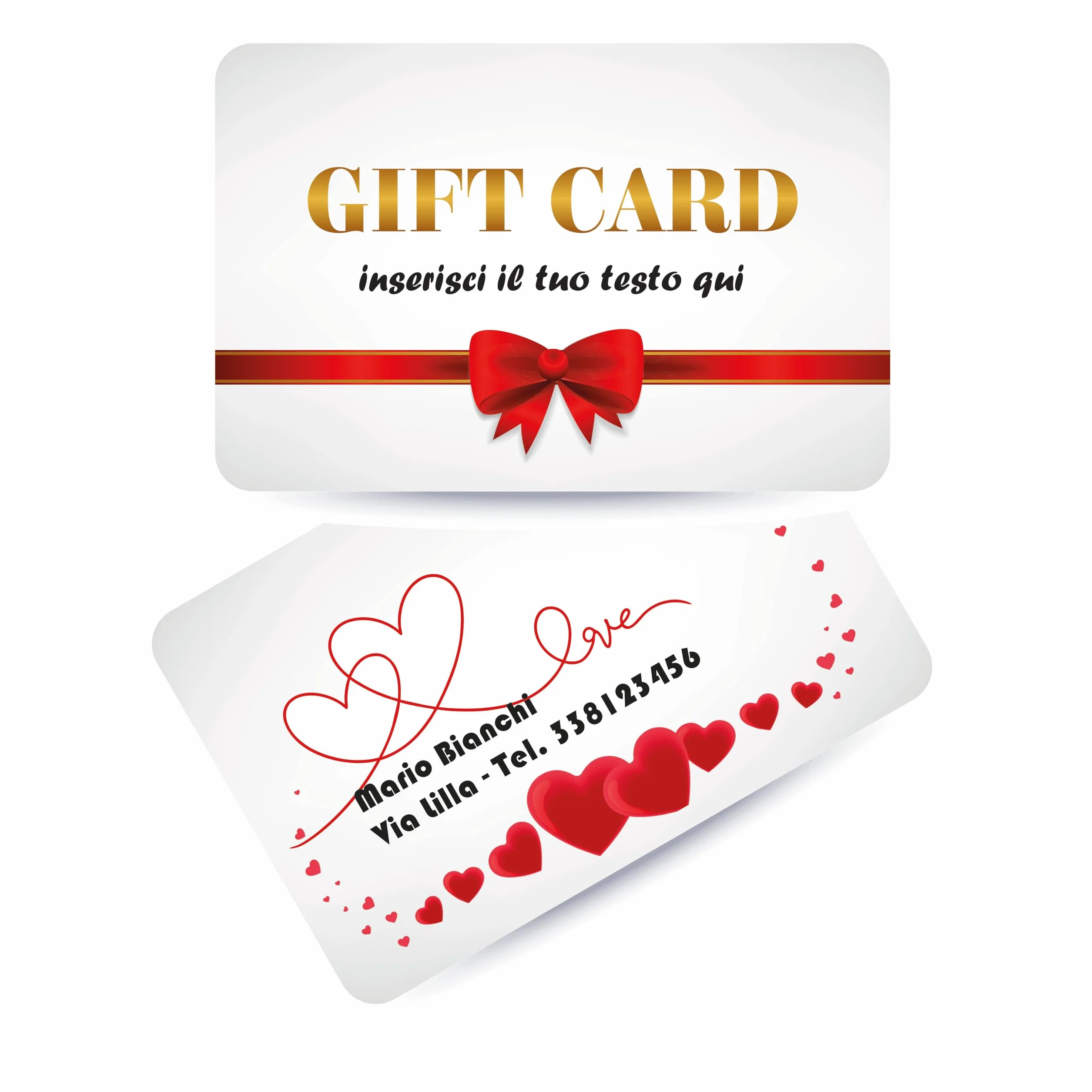 Tessere PVC Personalizzate da 1 a 5000 Pezzi, Card con Foto Logo e Testo, Badge Fronte Retro