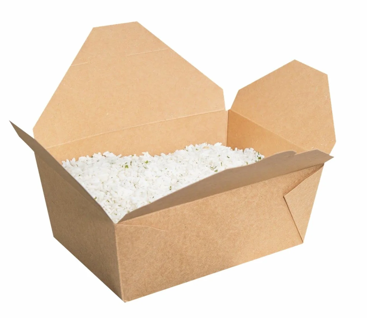 Generico Contenitore per Alimenti Kraft 155x120x65mm 50pz Monoporzione Antigrasso Biodegradabile Take Away