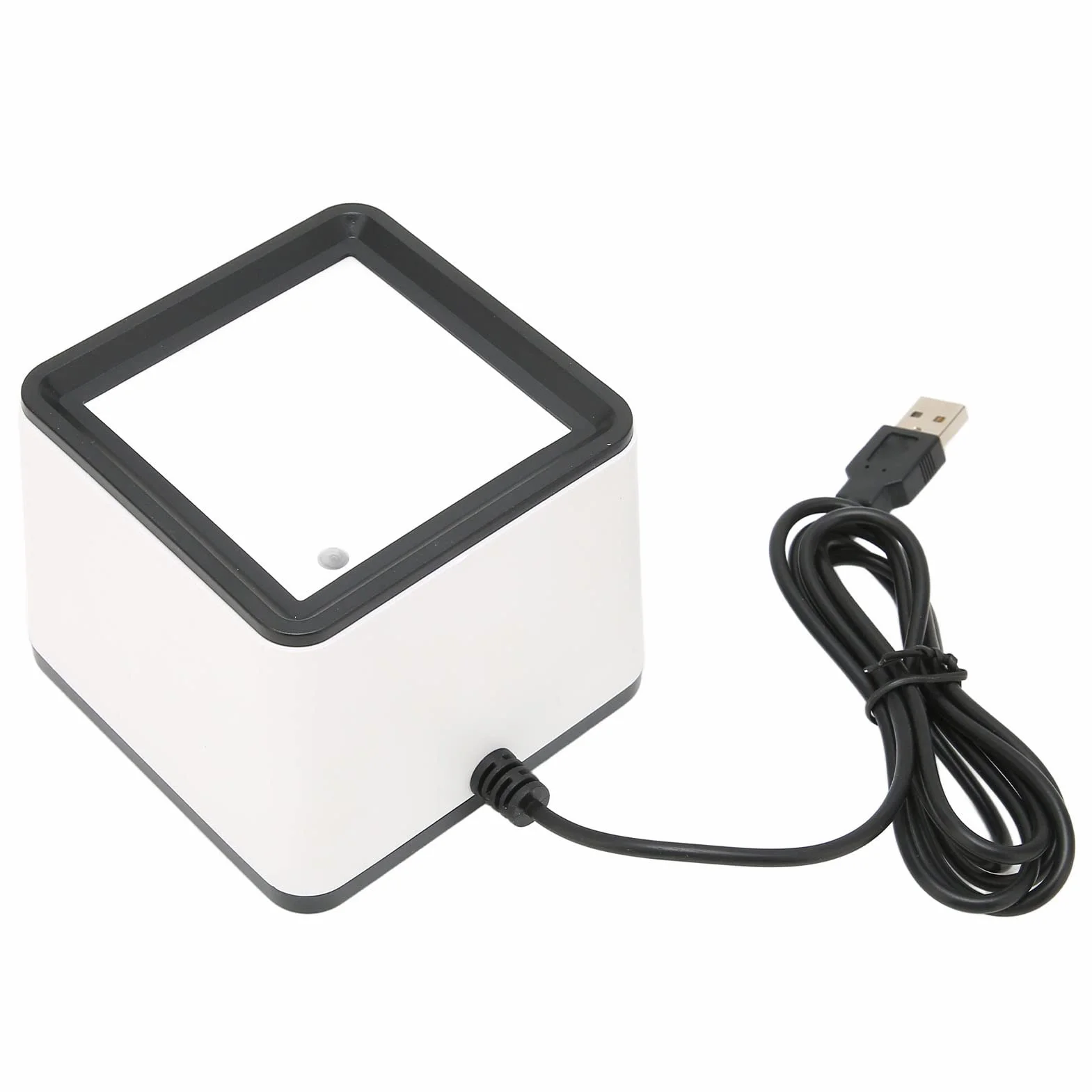 Goshyda Scanner di Codici a Barre QR 2D 1D, Scanner per Lettore di Codici a Barre Automatico Desktop Cablato USB, Scanner di Codici a Barre per Pagamento Mobile Desktop a Mani Libere per