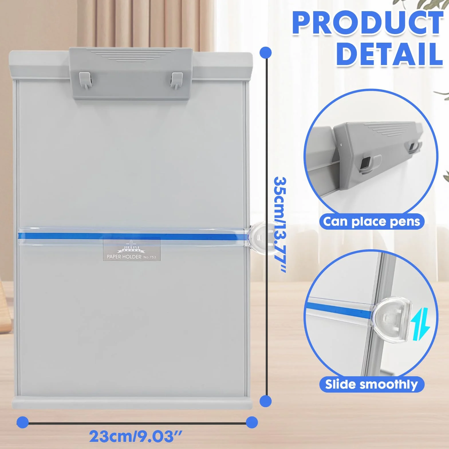 Powerking Supporto per documenti portatile da tavolo A4 4 posizioni angolari regolabili grigio