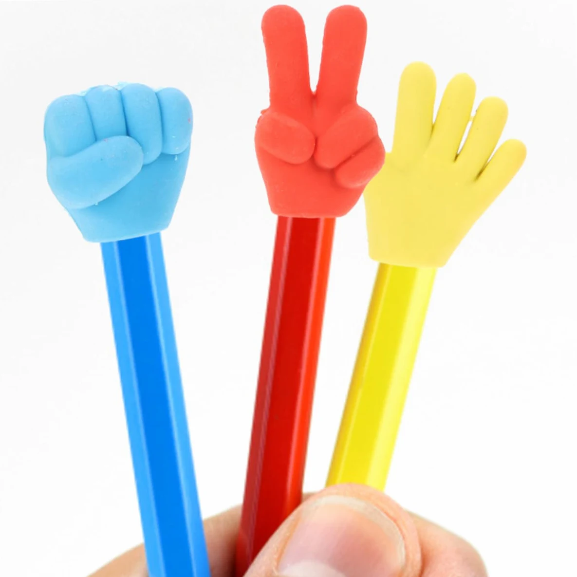 HOMSFOU 4 Set Cancellare Dito Per Decorativi Cartone Animato Per Scuola 20 Pezzi * 4