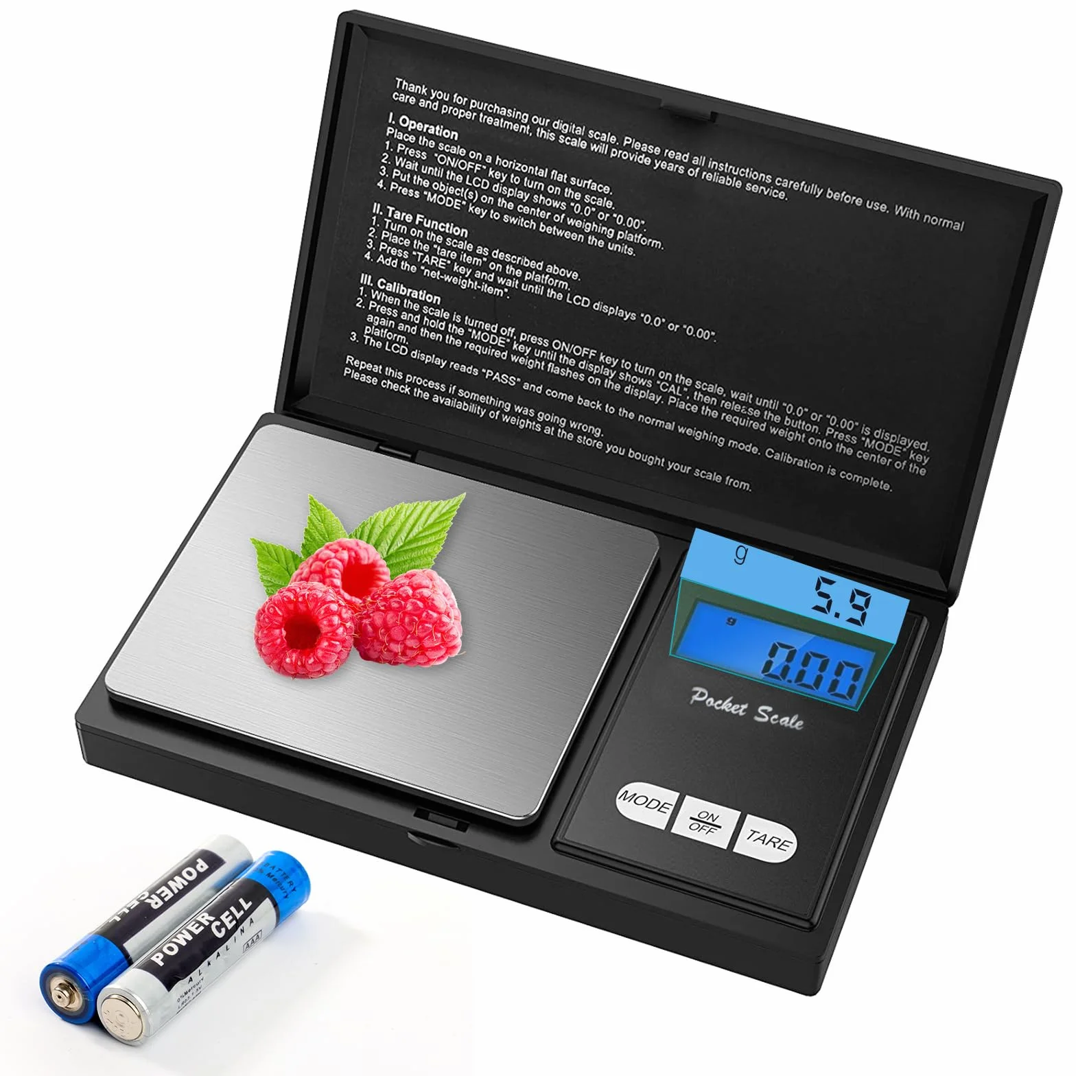 Bilancia di Precisione Digitale JOPHEK 500G/0,01G Portatile con Display LCD