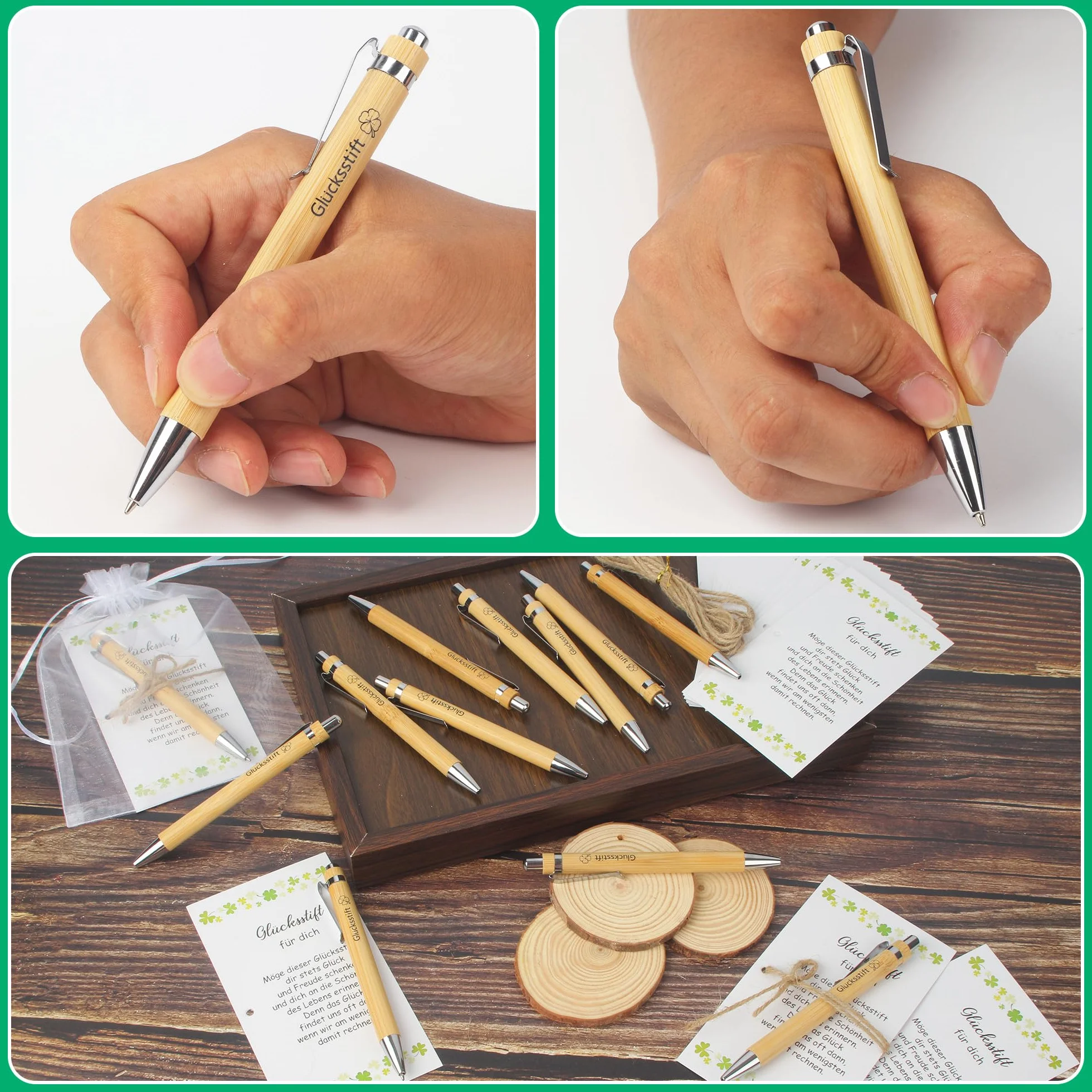 Penne Portafortuna Personalizzate con Scritta 24 Pezzi Regali Ringraziamento Inizia Scuola