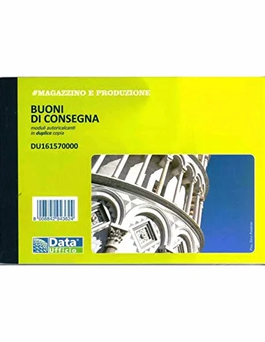 Blocco Buoni Consegna 50x2 Copie 11,5x16,5 cm Confezione 40