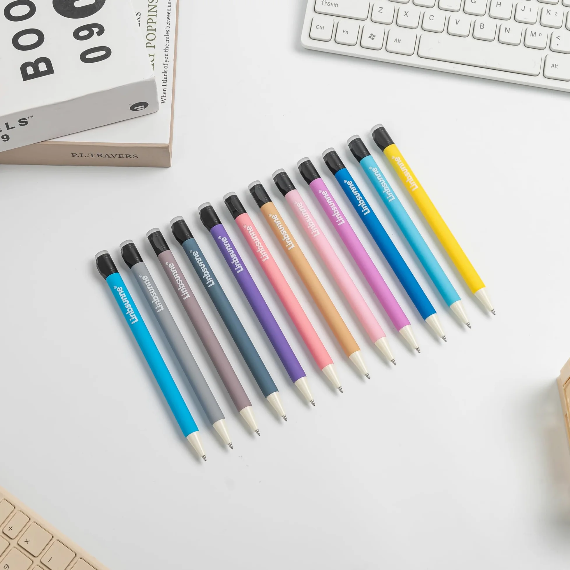 Linbsunne Penne gel cancellabili da 0,7 mm, punta media, scrittura liscia, 36 colori assortiti, penne a inchiostro per scrivere, disegnare, diari, planner (36 pezzi)