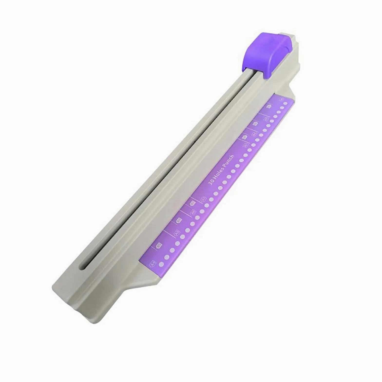 Rilegatrice 30 fori Punch Home Home Hand Push Toridal Coil Hole Punch Punch Office Bill Macchina di rilegatura Rilegatura a Pettine(PURPLE)