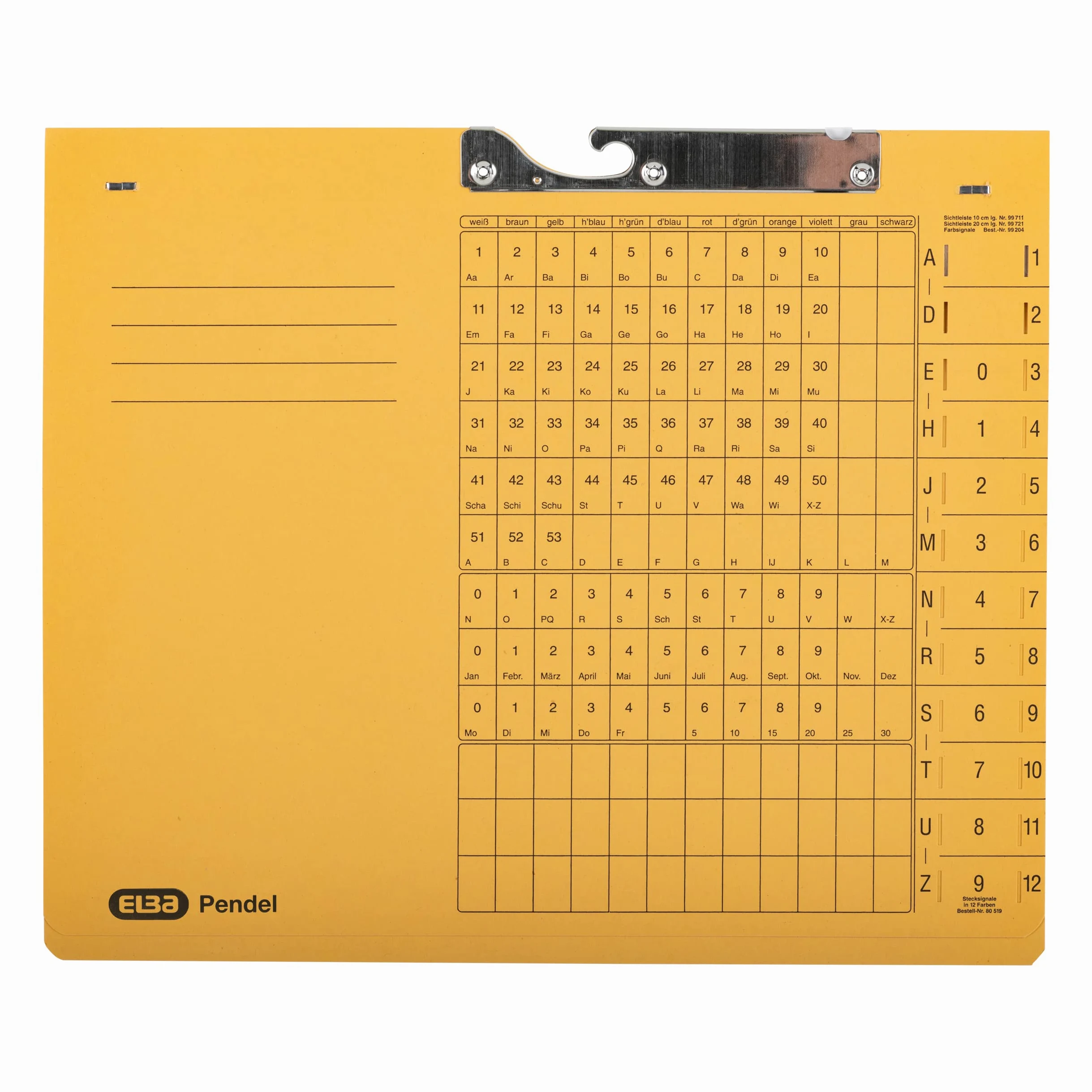 Elba 90451bl Cartelle Sospese in cartoncino Manila riciclato, 250 g/m², confezione da 50 pezzi, colore: blu cartelle sospese in cartoncino manilla (RC) 250 g/m² giallo