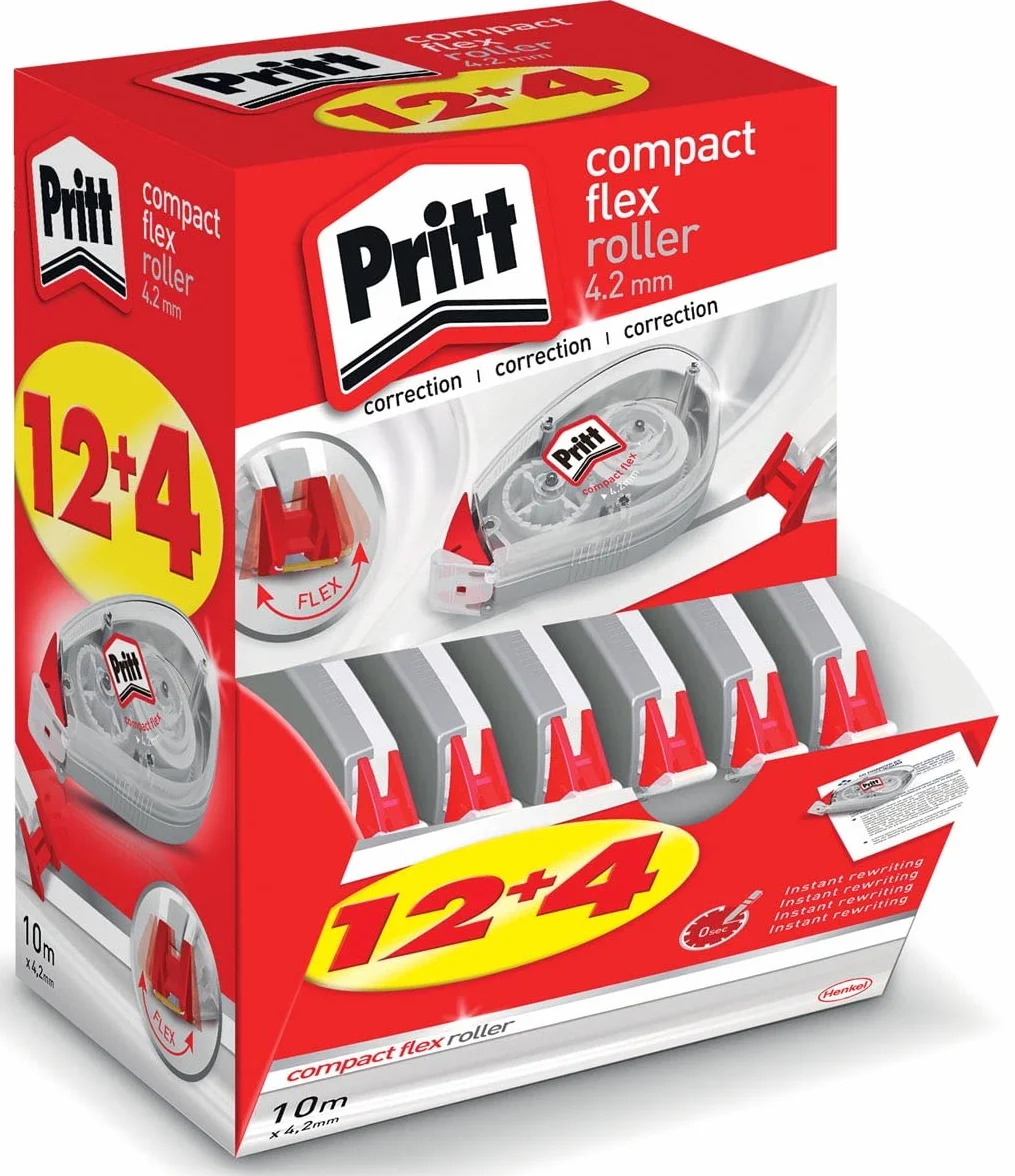 Pritt Rullo di correzione Compact Flex 4,2 mm 10 m set 16 rulli