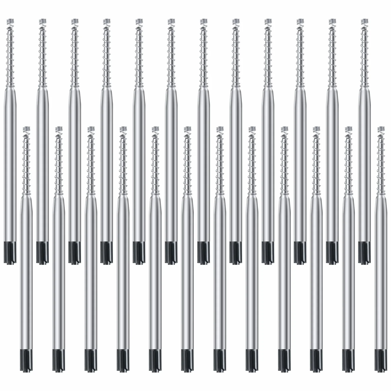 Set di Ricariche per Penne Parker, 24 Pezzi, Refill Penna a Sfera, 0,5 mm Punta Media (Nero)