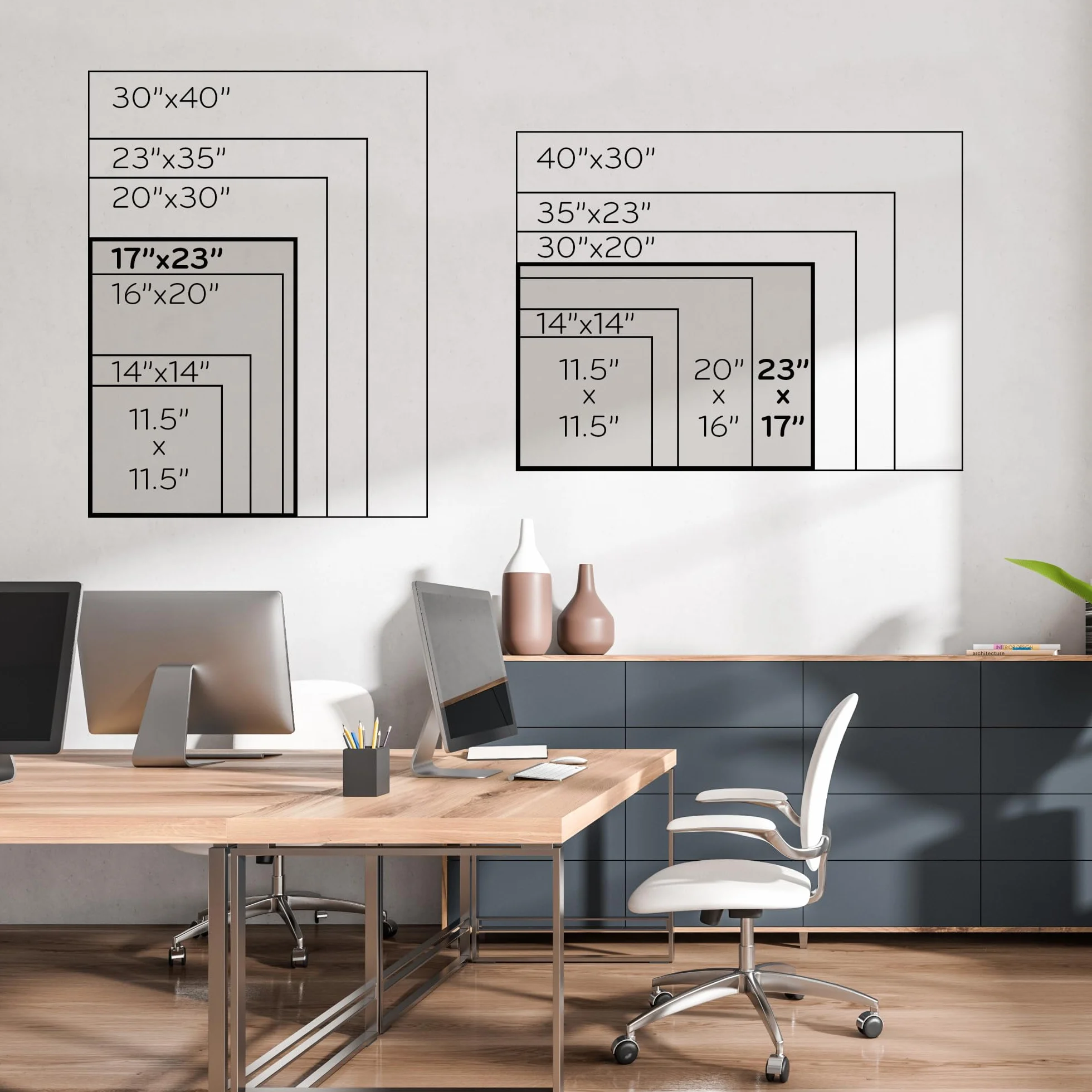 U Brands calendario mensile lavagna magnetica Silver Frame