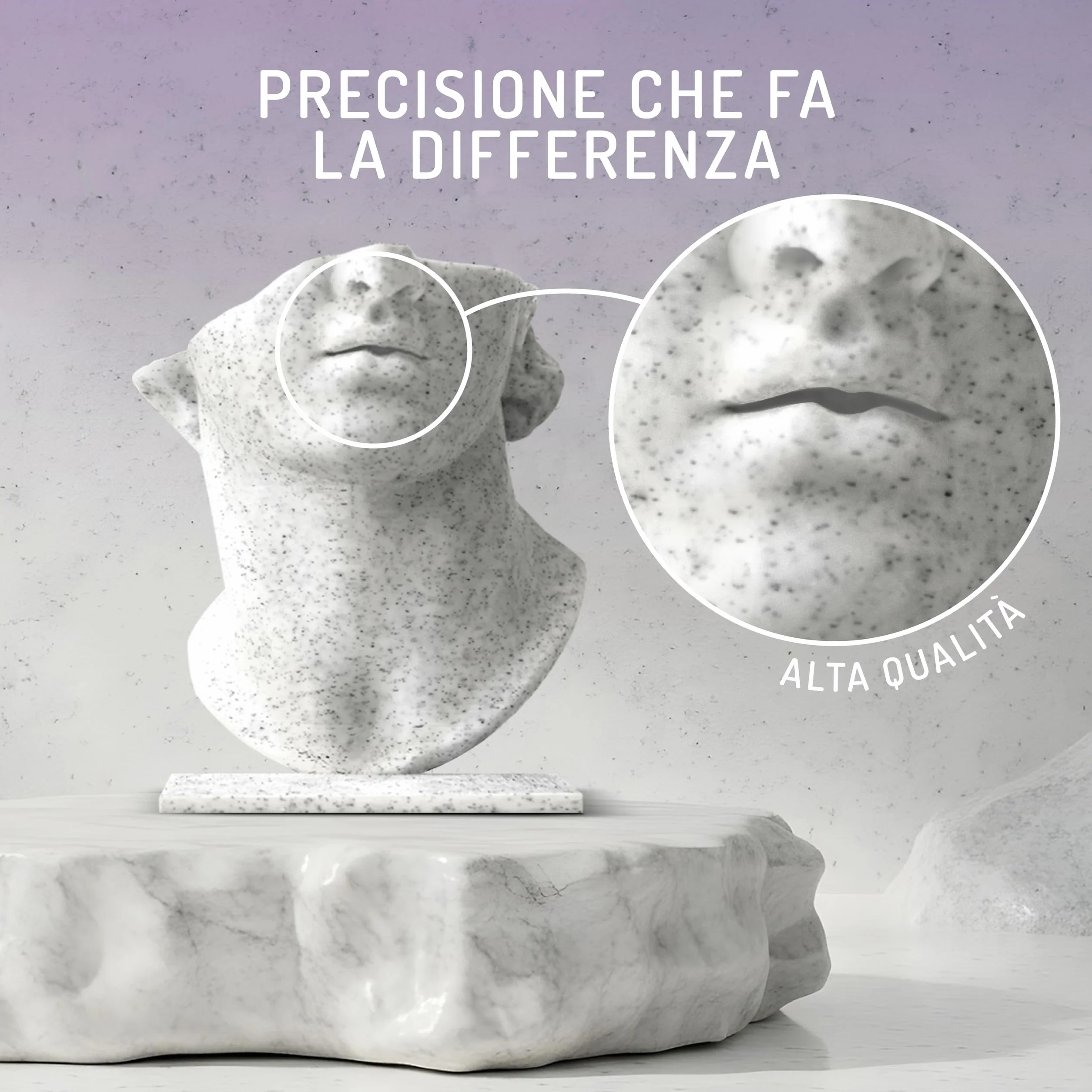 WINKLE Filamento PLA HD Texturizzato 1.75mm Marmo 300g per Stampante 3D FDM Precisione Dimensionale +/- 0.05mm