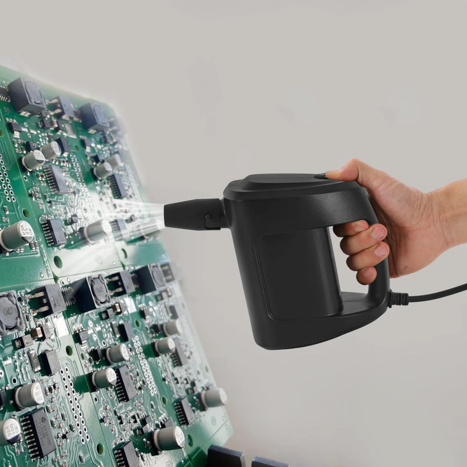 Soffiatore di polvere elettrico spray a mano con 4 ugelli e cavo da 3 m, pulitore ad aria compressa per PC laptop, divano, auto