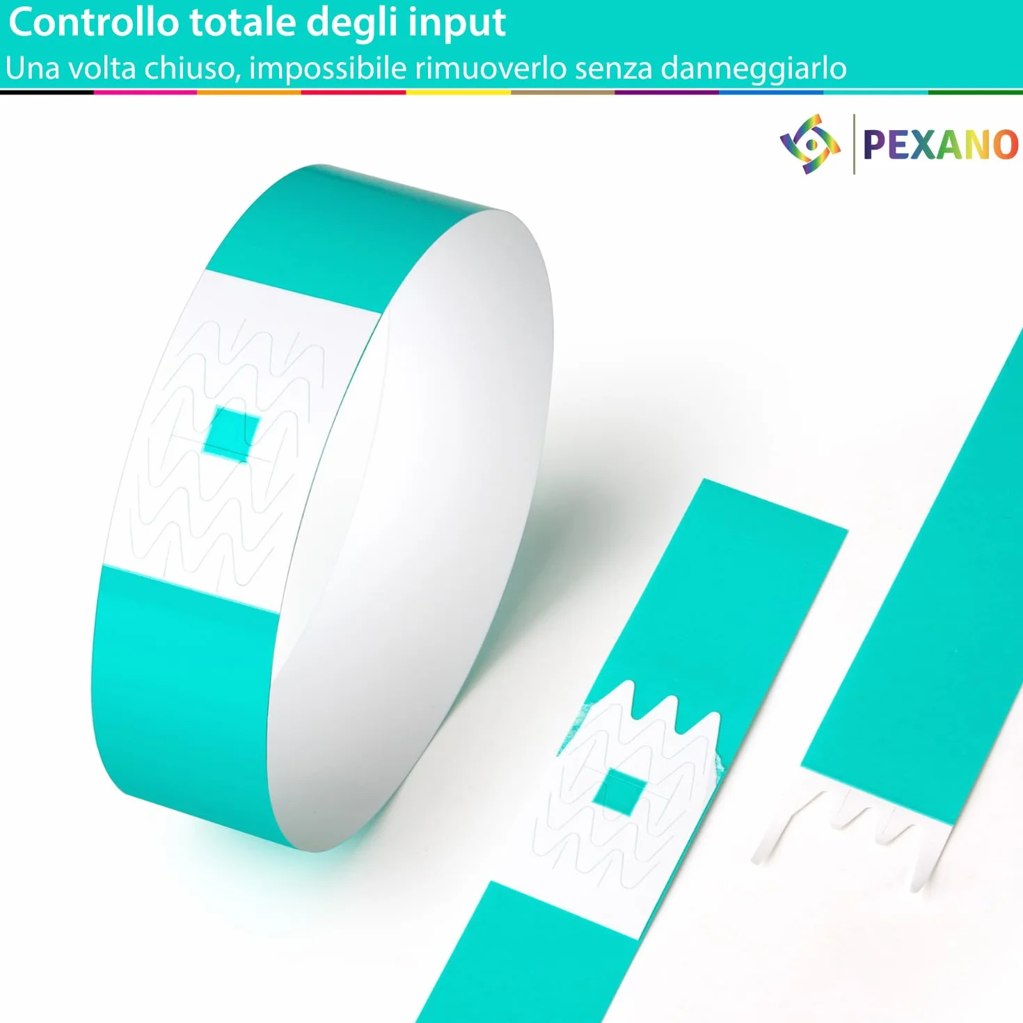 Braccialetti Carta Eventi 1000 Pezzi Colorati per Feste Discoteca Concerto - Braccialetti Identificativi Bambini