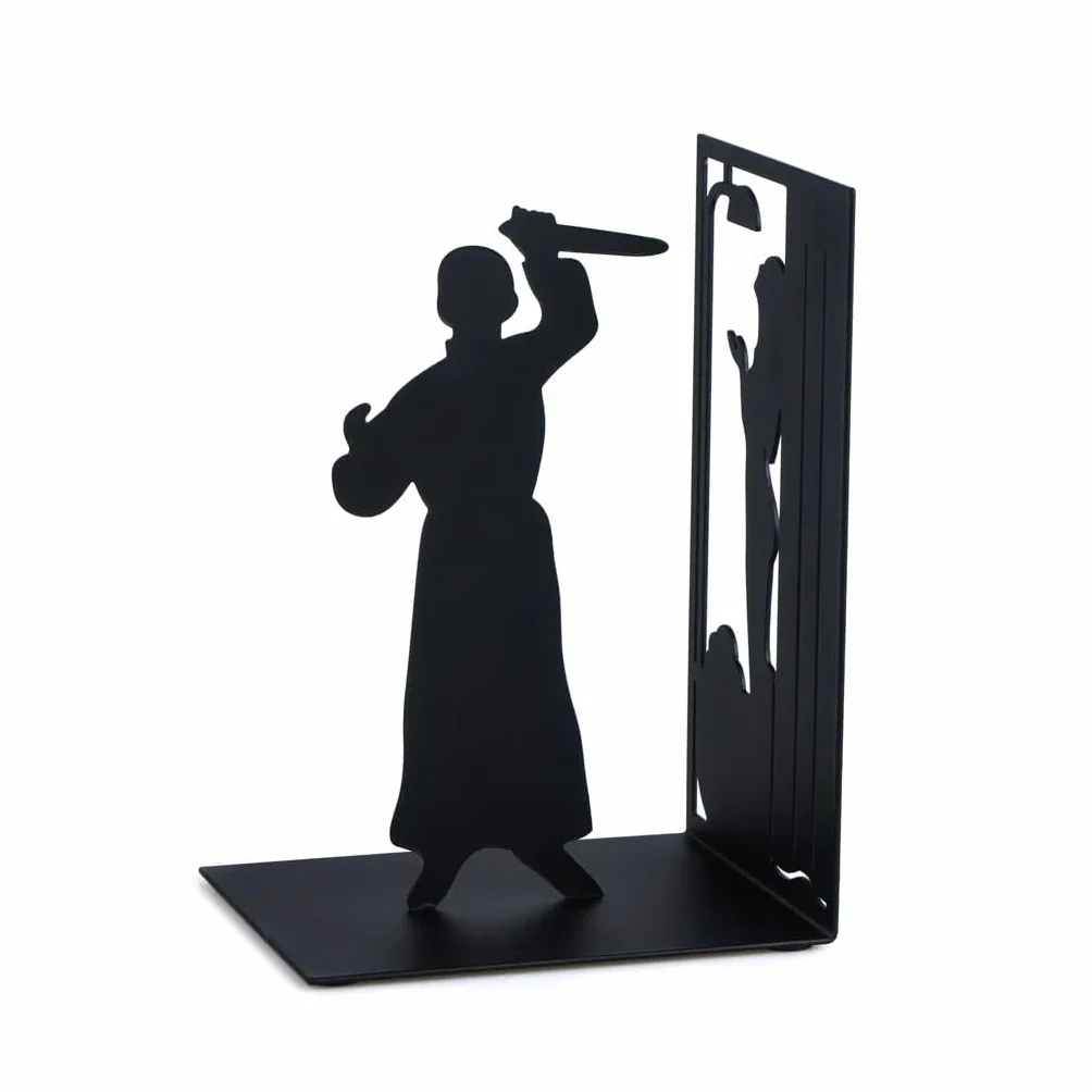 Balvi Psycho fermalibri decorativo in metallo nero design originale