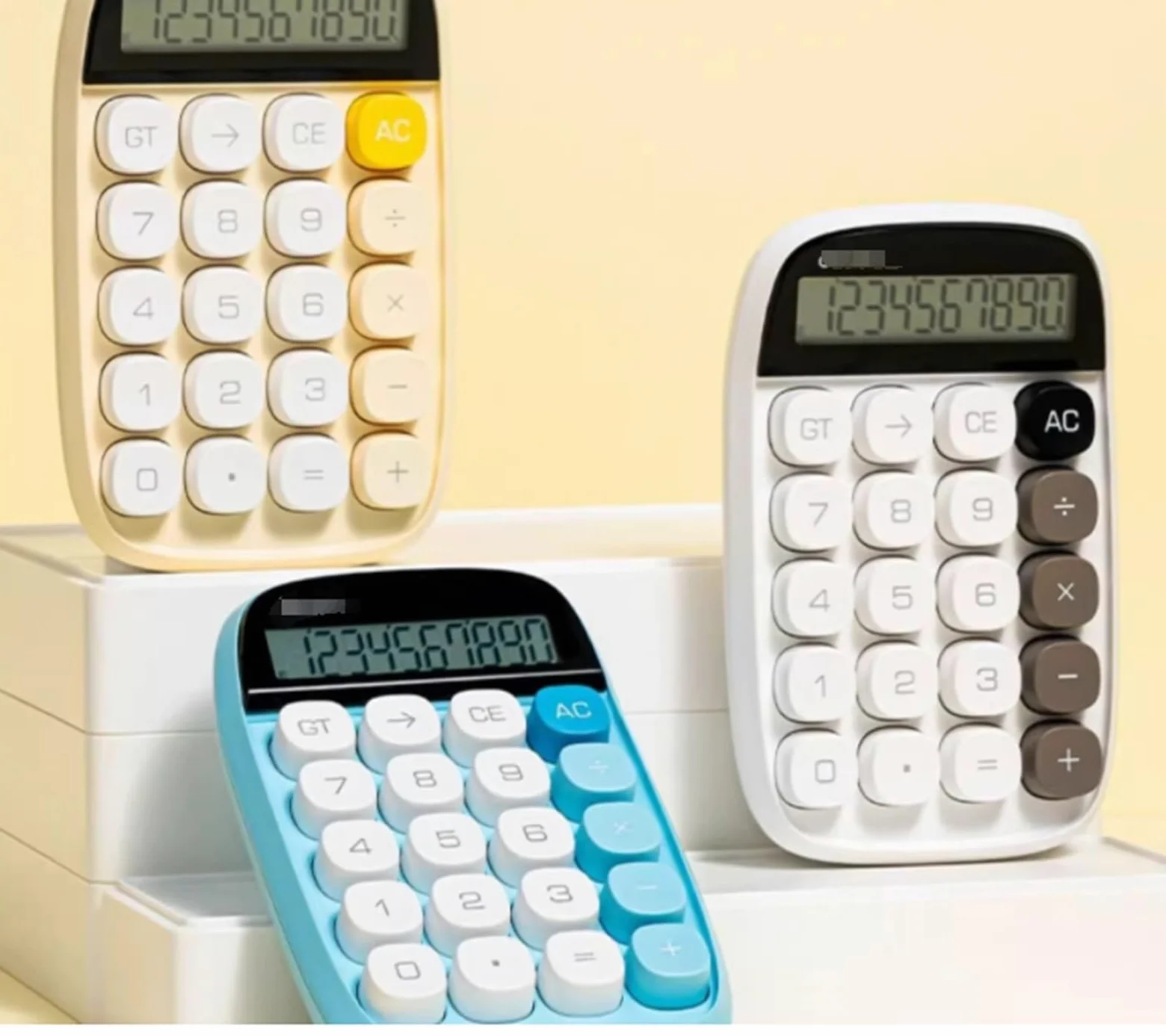 Calcolatrice Casa Ufficio Calcolatrice Portatile con Display A 8 Cifre for Uso Quotidiano, in Ufficio, for Studio Perfetta per Scuola(Yellow)