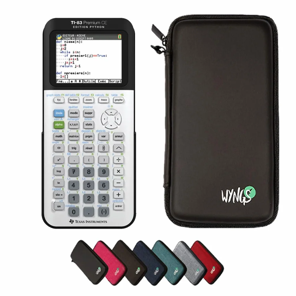 TEXAS INSTRUMENTS - Calcolatrice TI-83 Premium CE Edition Python + custodia protettiva