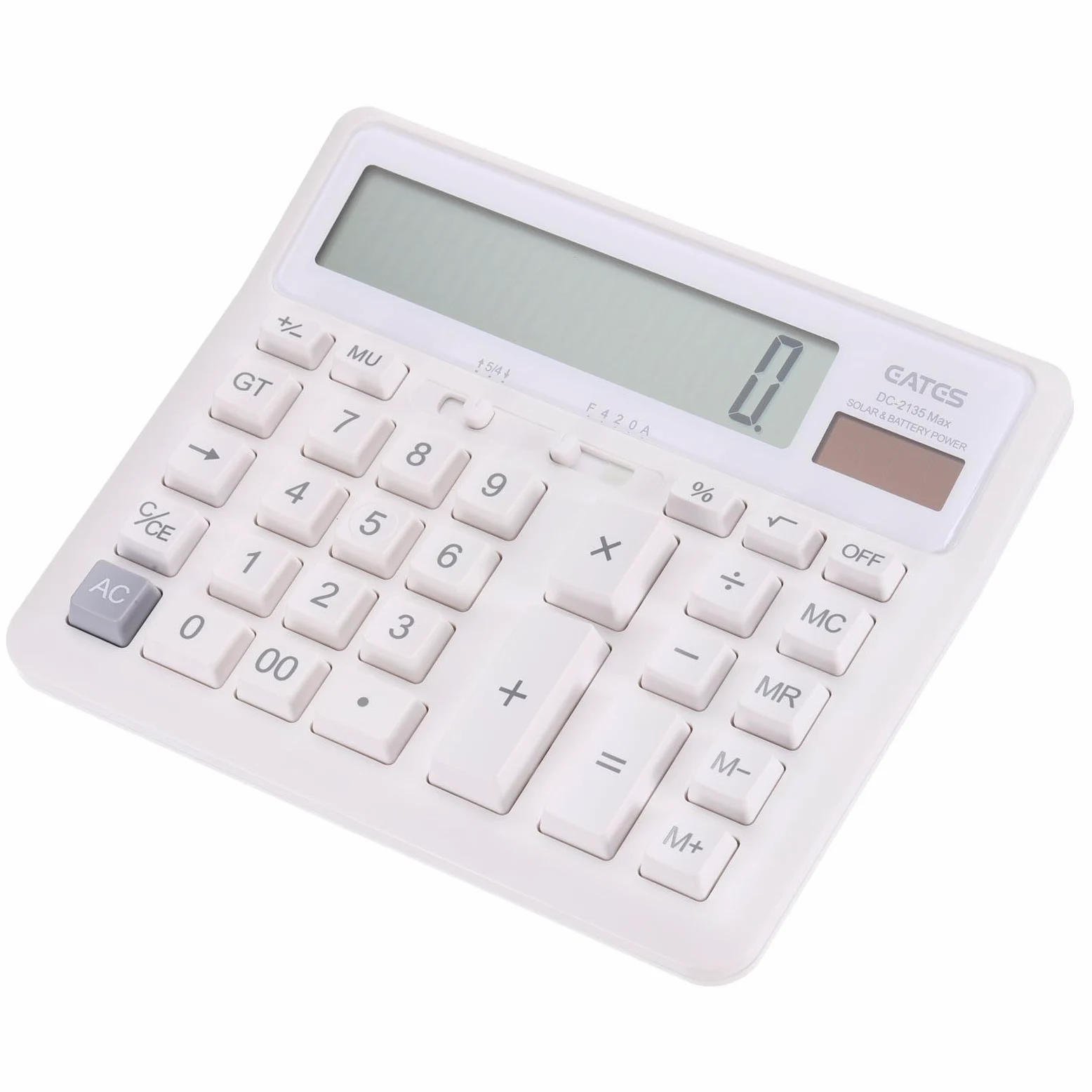 PATIKIL Calcolatrice da tavolo, a batteria solare, doppia alimentazione, con display a LED a 12 cifre, funzione standard, elettronica, con tasti grandi, calcolatrice per casa, ufficio, scrivania,