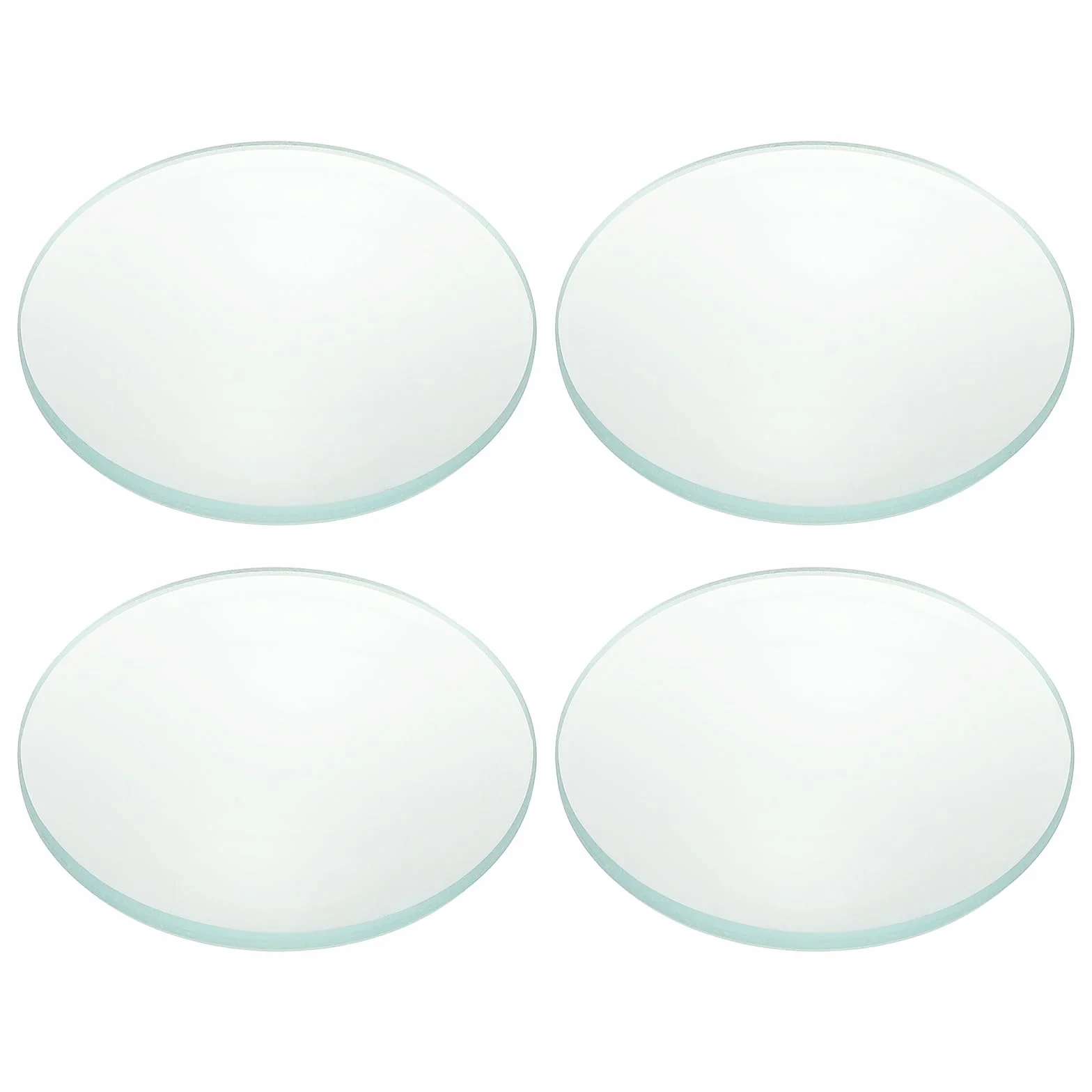 PATIKIL Lente doppia convessa, lunghezza focale 150 mm, diametro 50 mm, lente rotonda in vetro per telescopio, set di prova bordo per laboratorio di fisica di classe, 4 pezzi