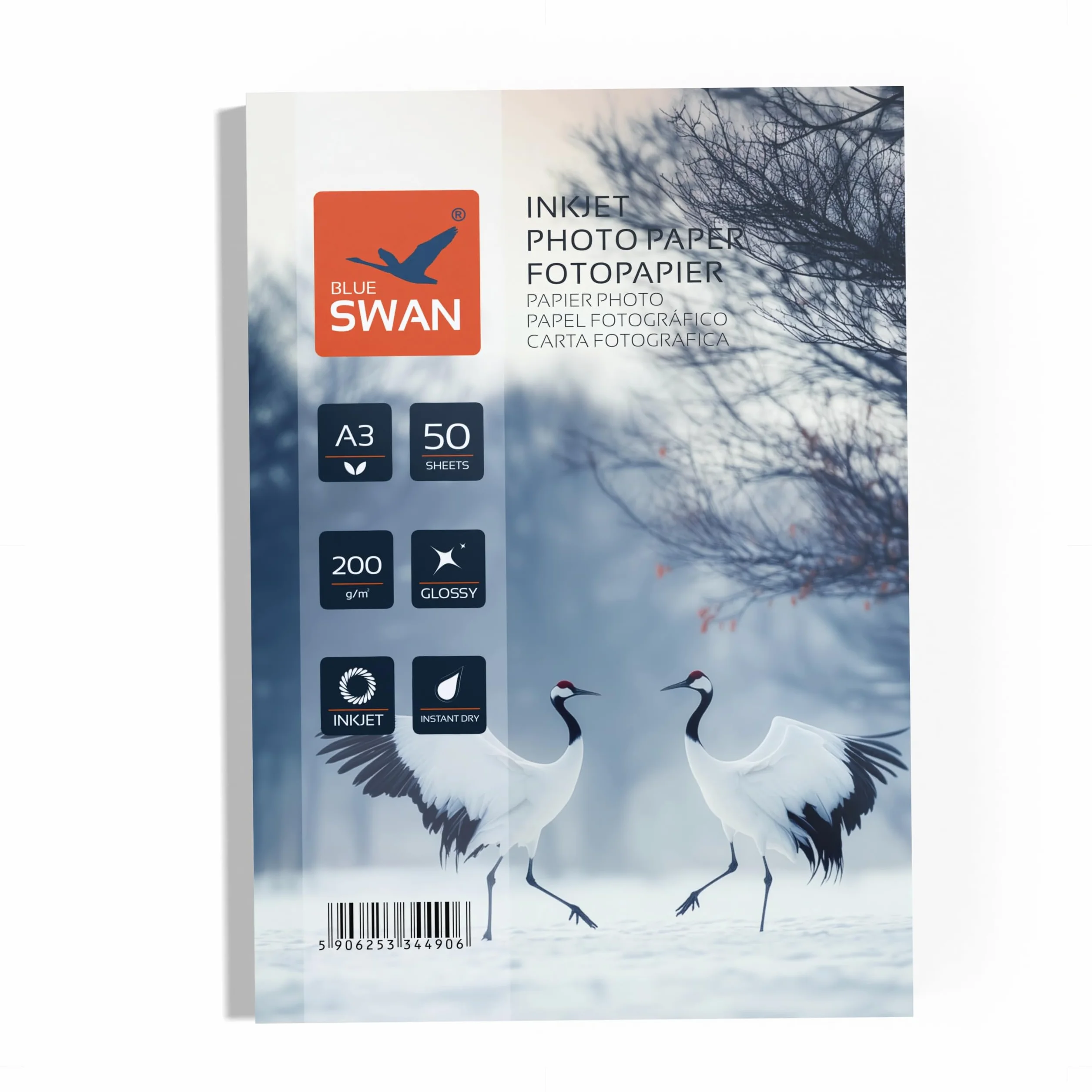 BLUE SWAN Carta Fotografica Lucida A3 200 g/m² 50 Fogli 297 × 420 mm