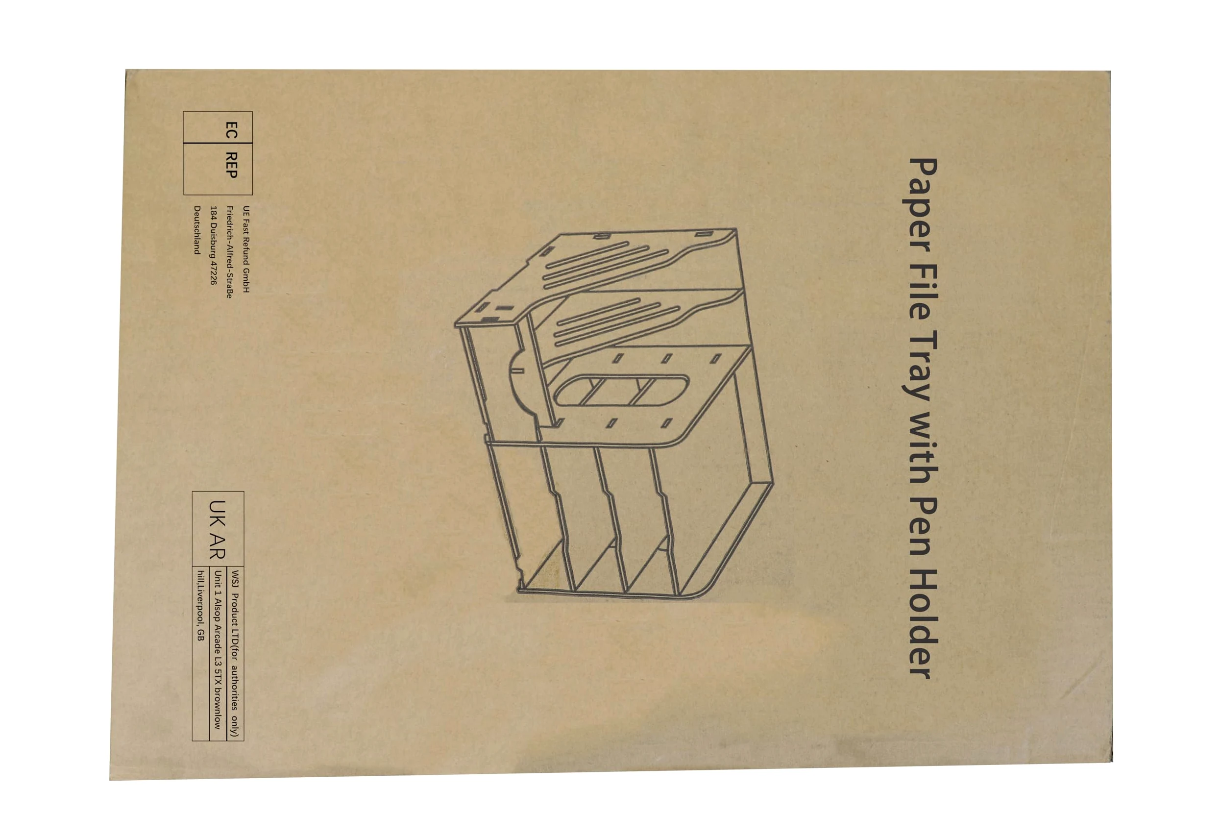 Vassoio per lettere a 4 livelli con porta documenti, vassoio in legno con portapenne, organizer da scrivania per ufficio, portadocumenti, vassoi per documenti A4, per forniture per ufficio